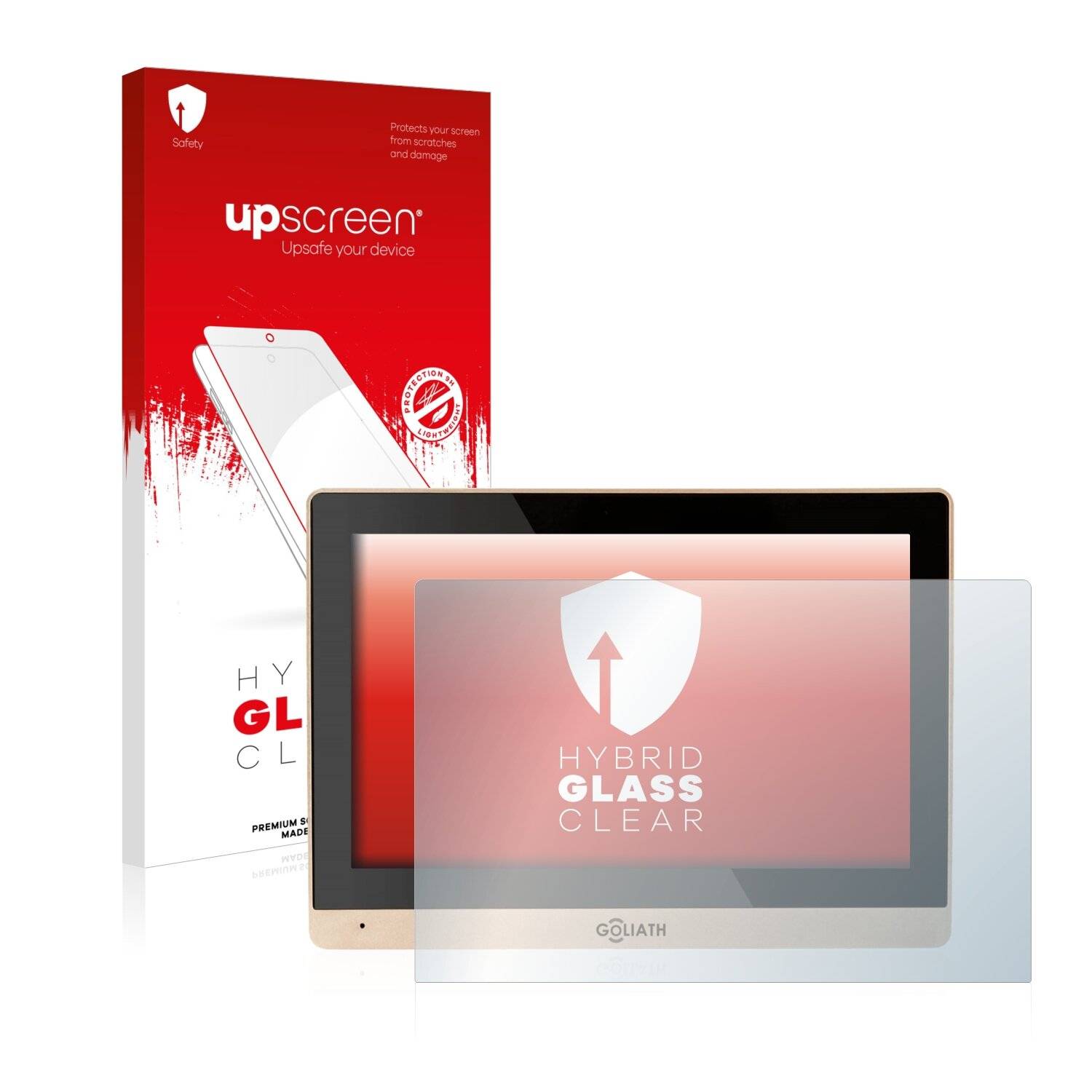 upscreen Hybrid Glass Clear Premium Schutzglas Folie für Goliath IP