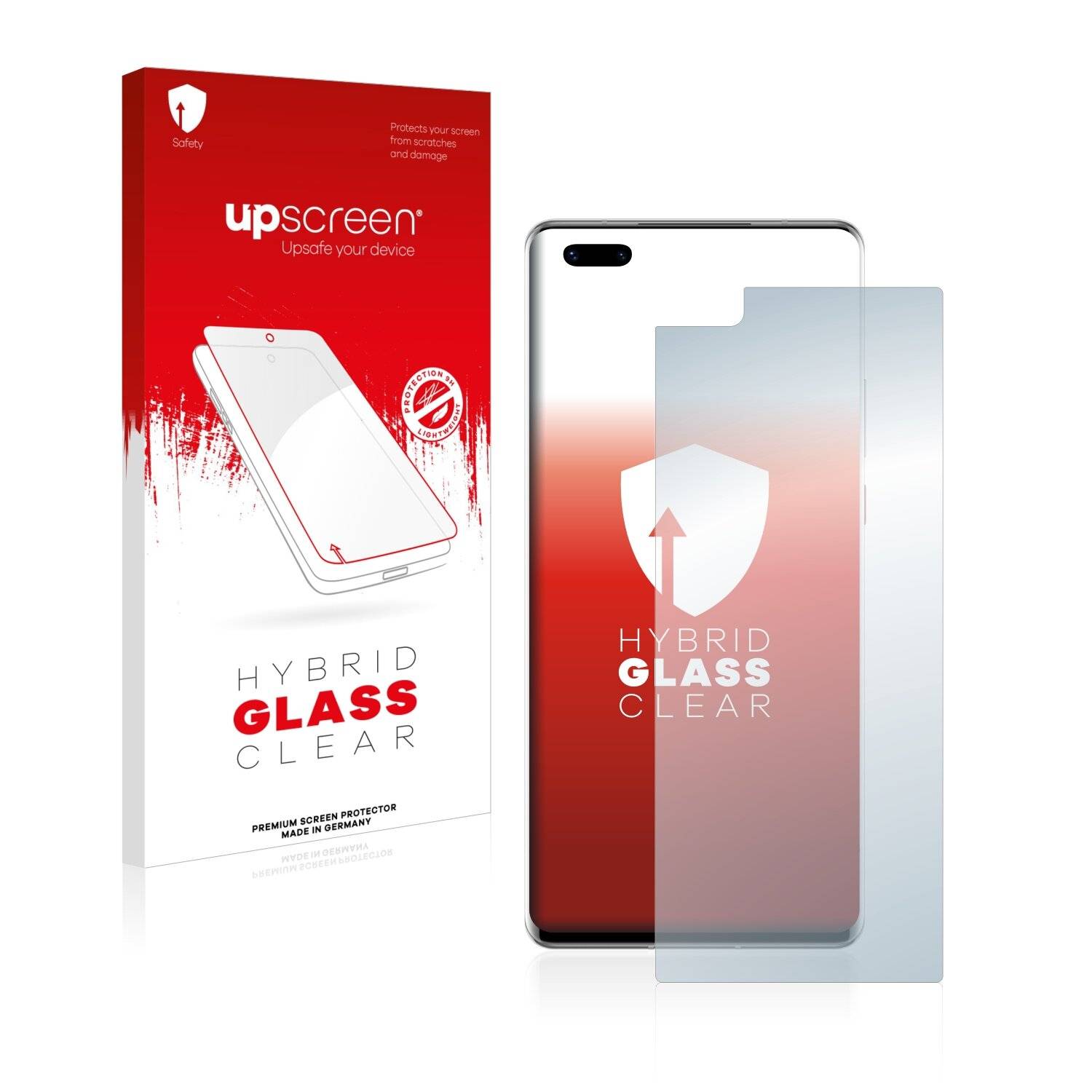 upscreen Hybrid Glass Clear Premium Schutzglas Folie für Huawei Mate 40 Pro