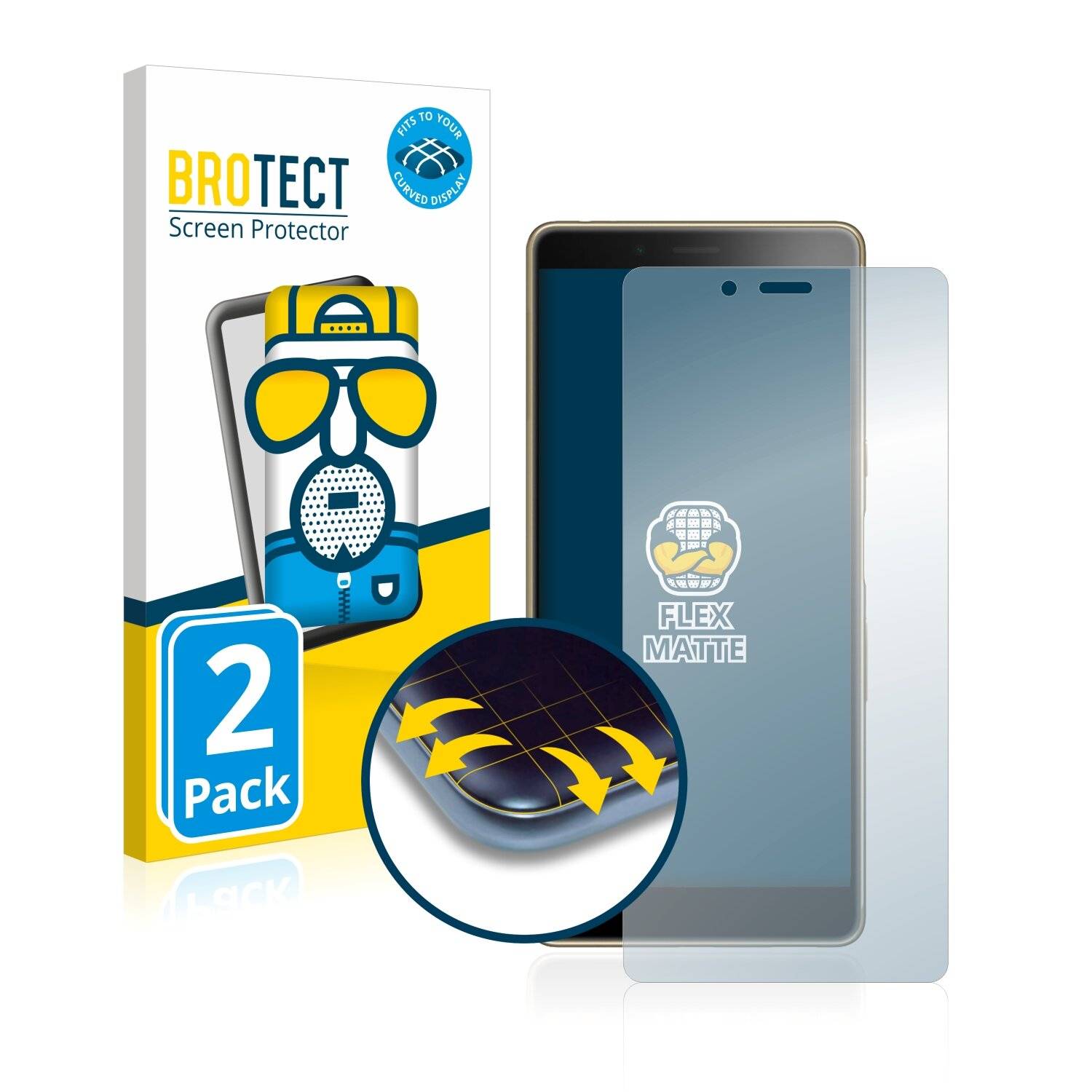 2x BROTECT Flex Matte Full-Cover Displayschutzfolie für Sony Xperia