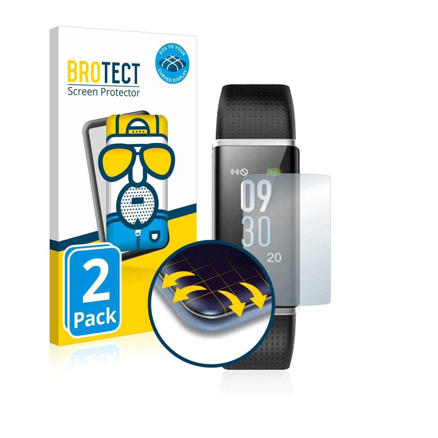 2x BROTECT Flex Matte Full-Cover Displayschutzfolie für Lintelek