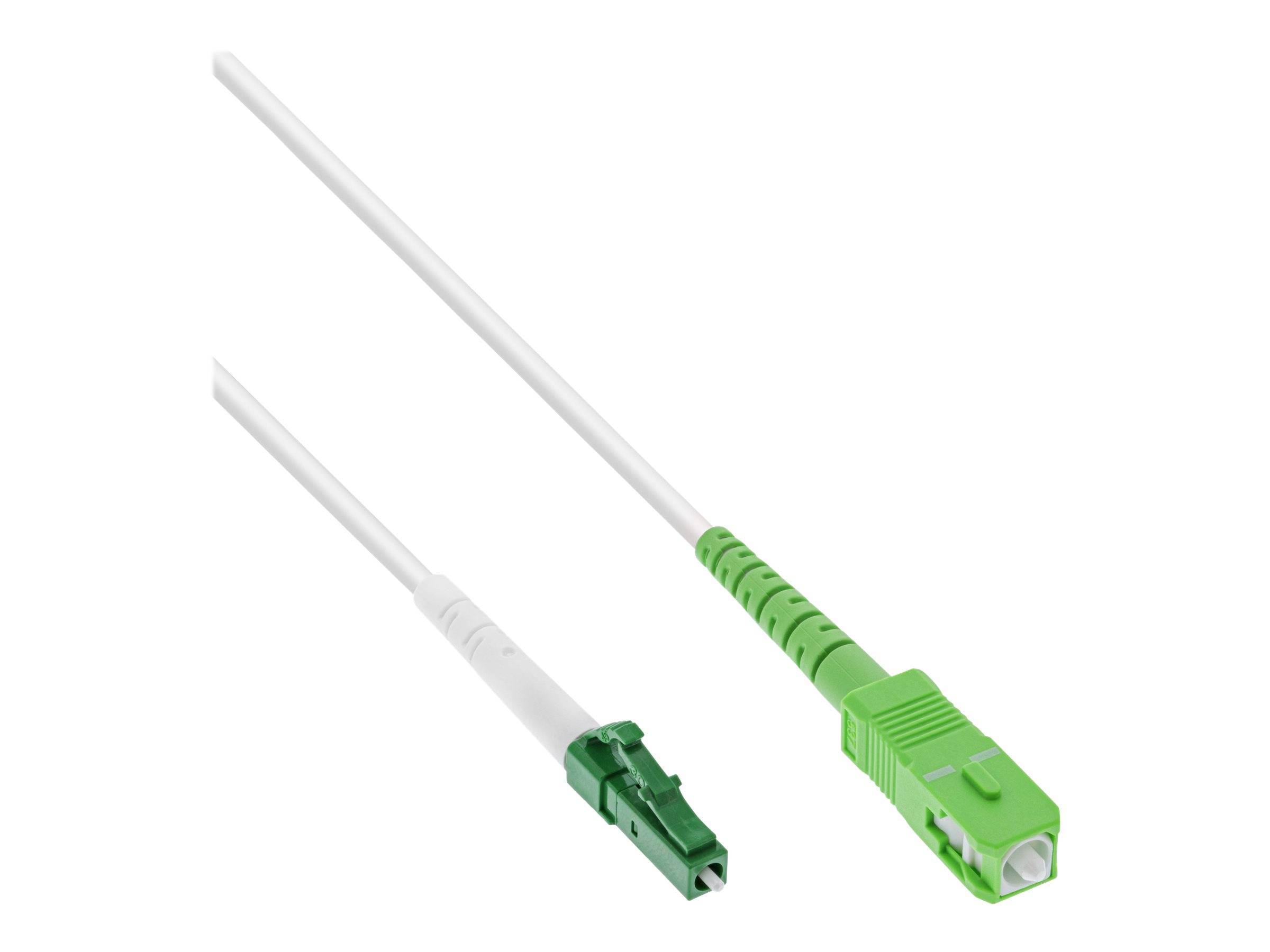 INLINE - LWL Simplex Kabel - FTTH - LC/APC 8° zu SC/APC 8° - 9/125µm - OS2 - 20m
