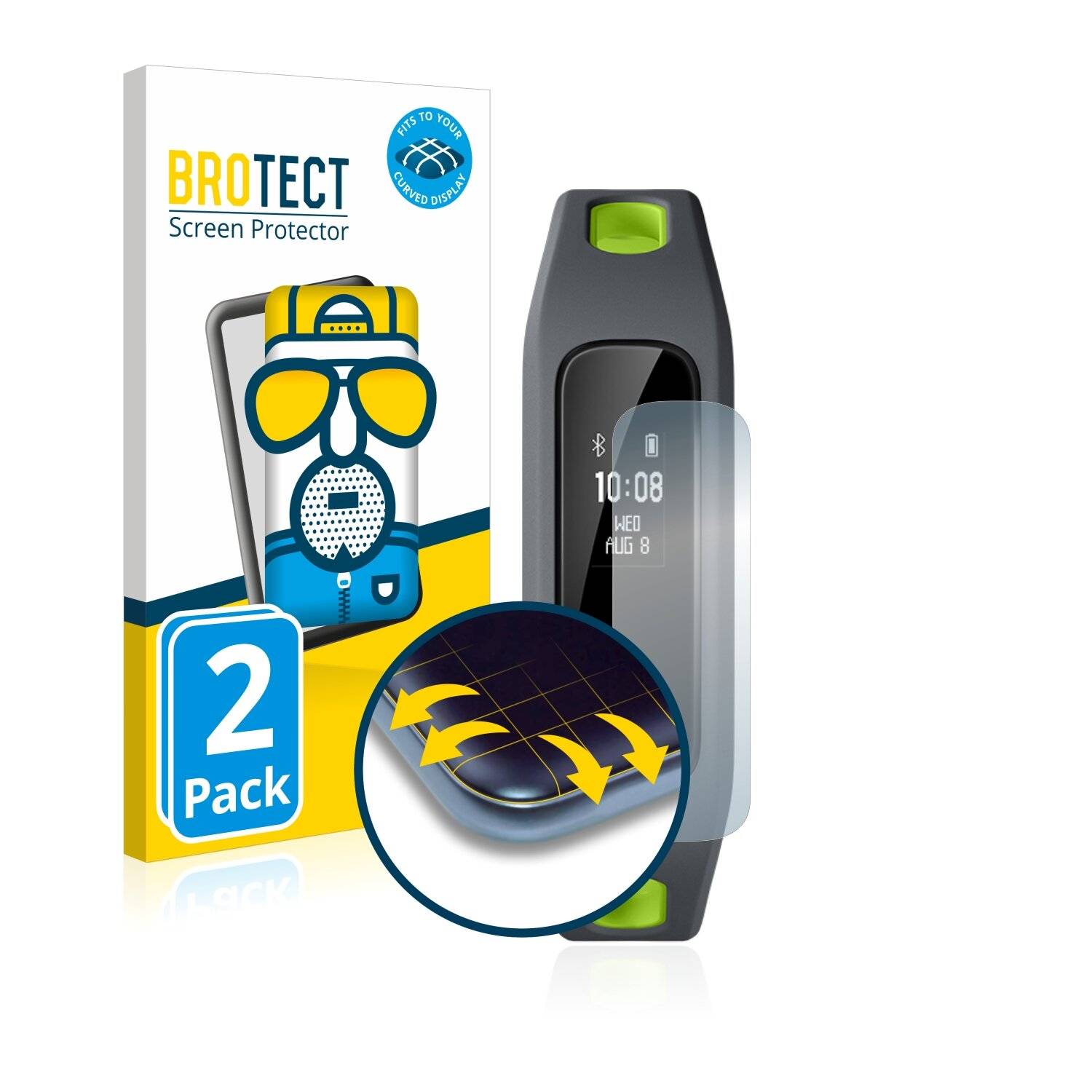 2x BROTECT Flex Matte Full-Cover Displayschutzfolie für Honor Band 4