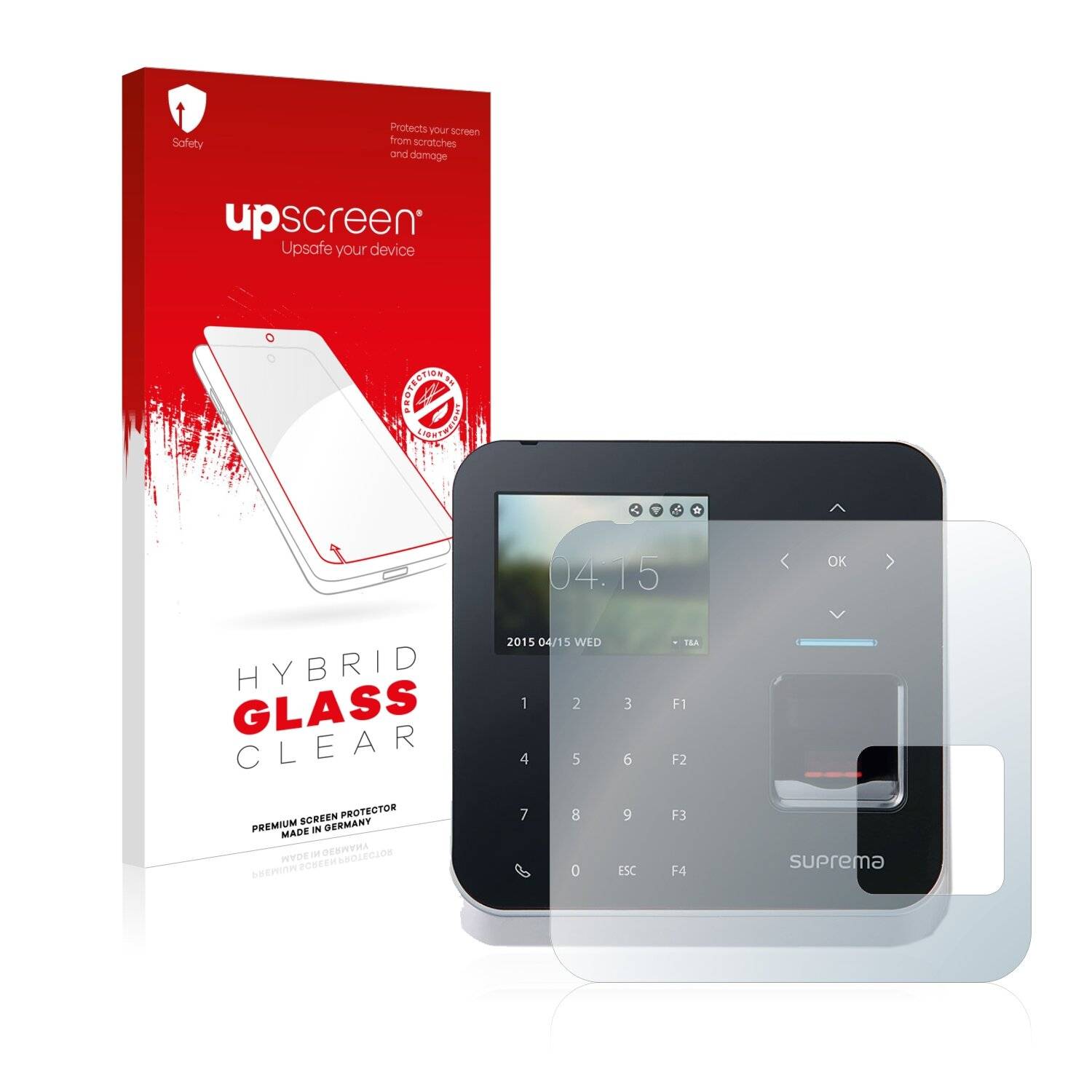 upscreen Hybrid Glass Clear Premium Schutzglas Folie für Suprema BioStation