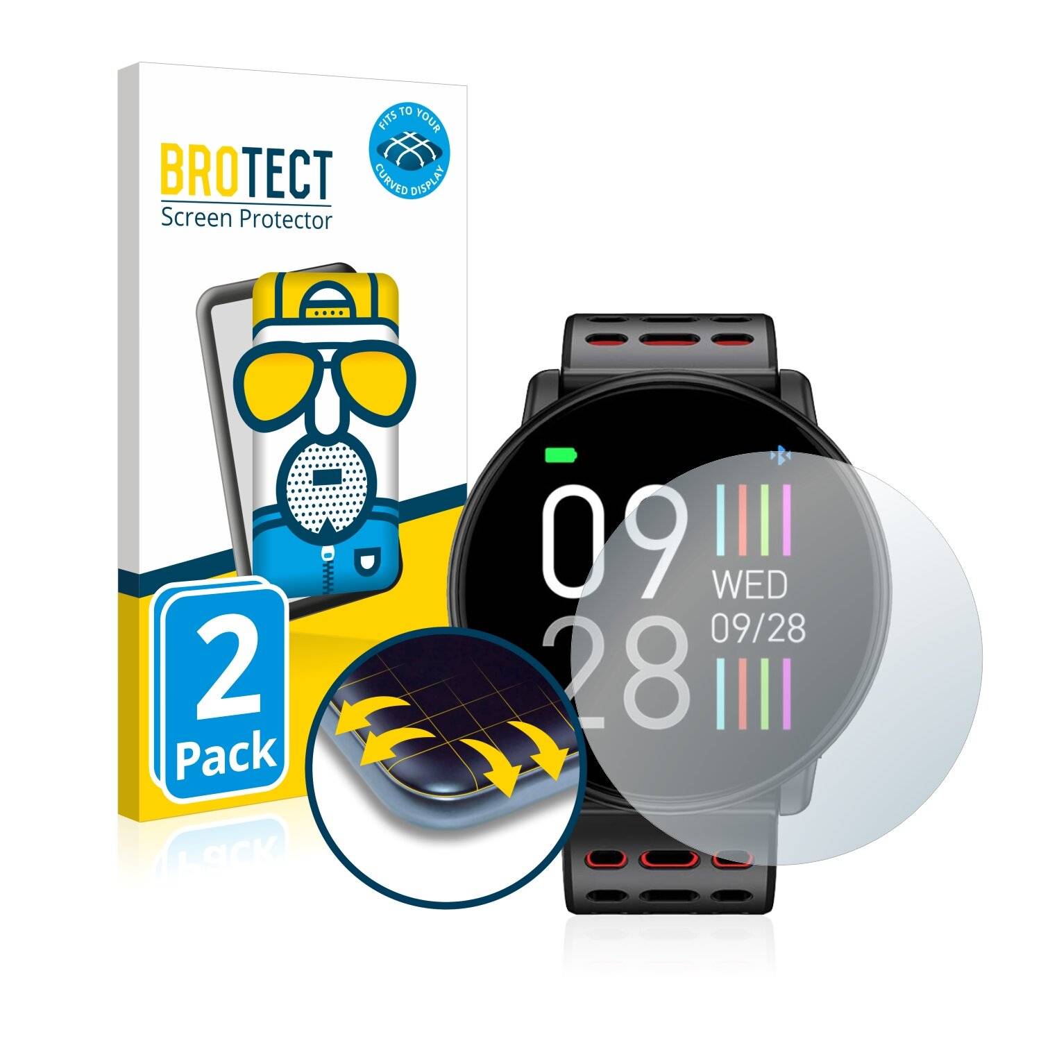 2x BROTECT Flex Matte Full-Cover Displayschutzfolie für Lifebee
