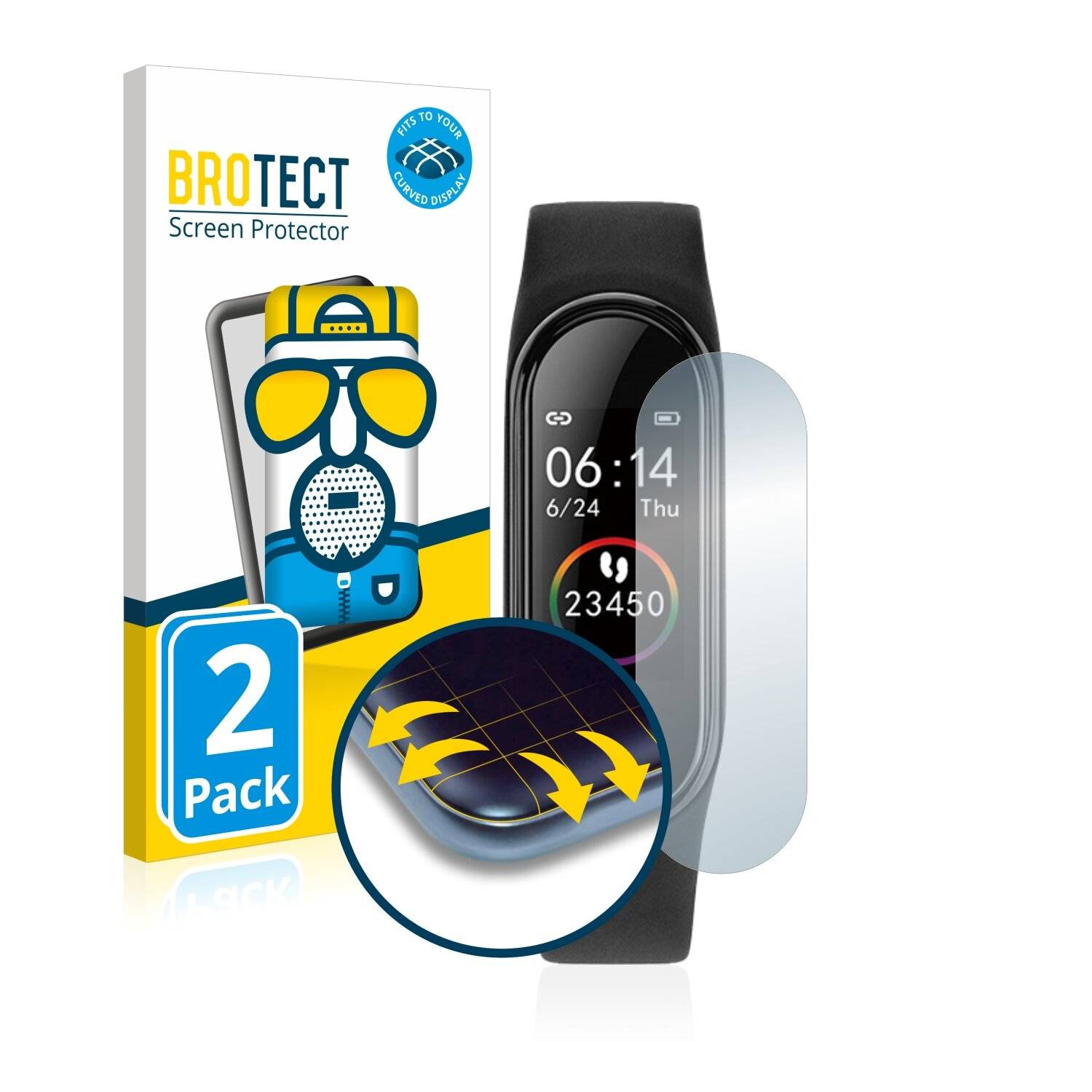 2x BROTECT Flex Matte Full-Cover Displayschutzfolie für Jay-tech