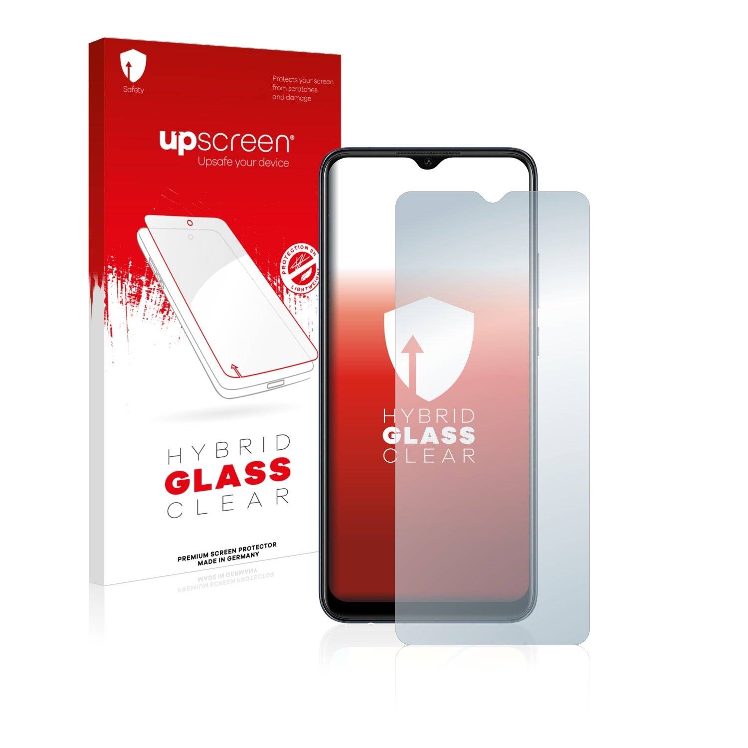 upscreen Hybrid Glass Clear Premium Schutzglas Folie für Oppo