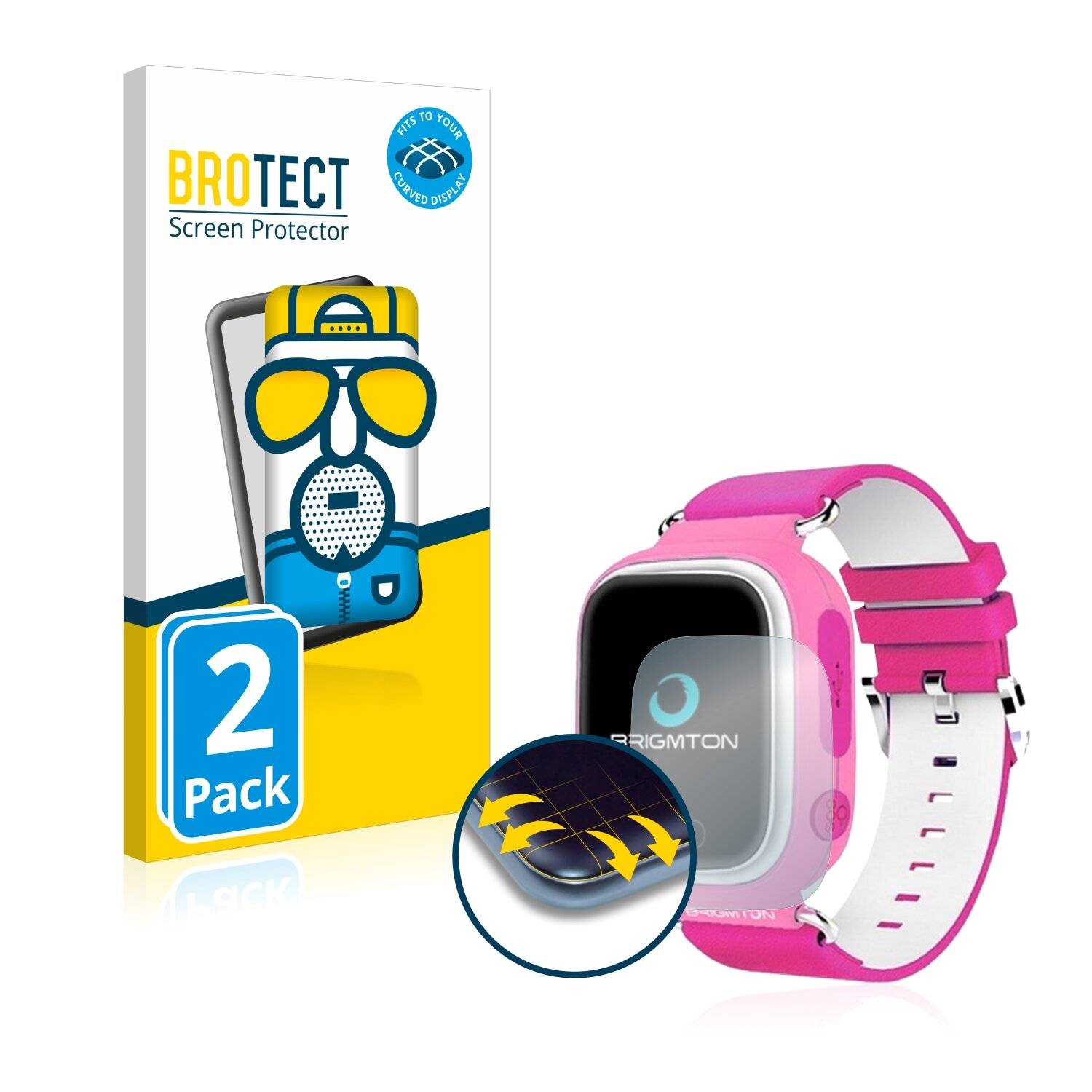 2x BROTECT Flex Matte Full-Cover Displayschutzfolie für Brigmton