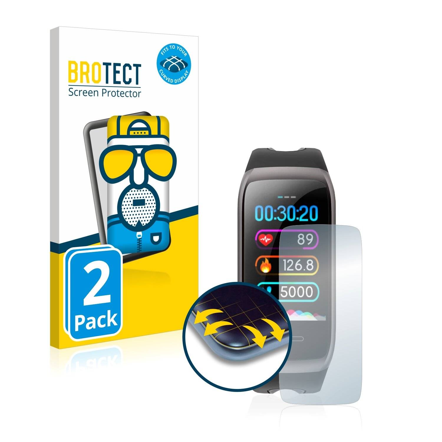 2x BROTECT Flex Matte Full-Cover Displayschutzfolie für TagoBee
