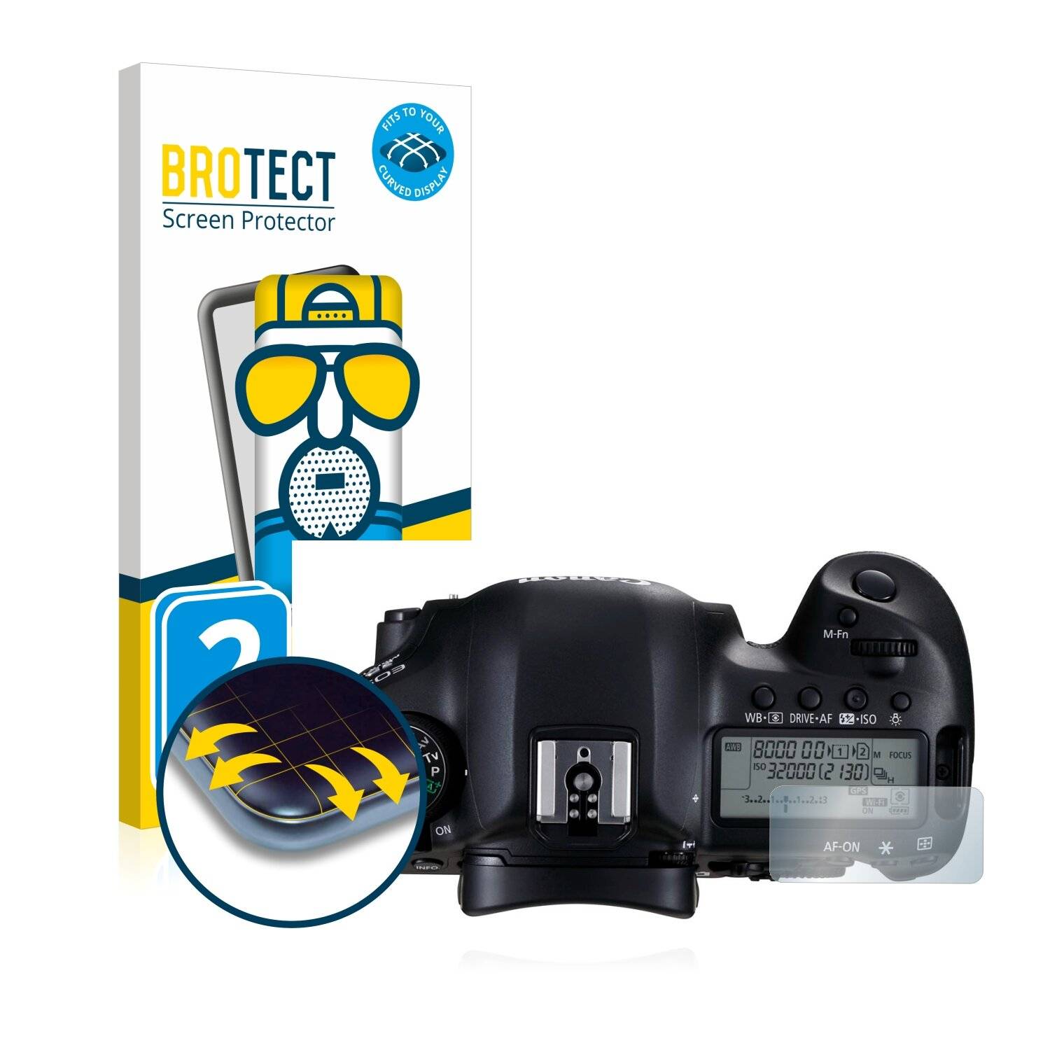 2x BROTECT Flex Matte Full-Cover Displayschutzfolie für Canon EOS 5D Mark III
