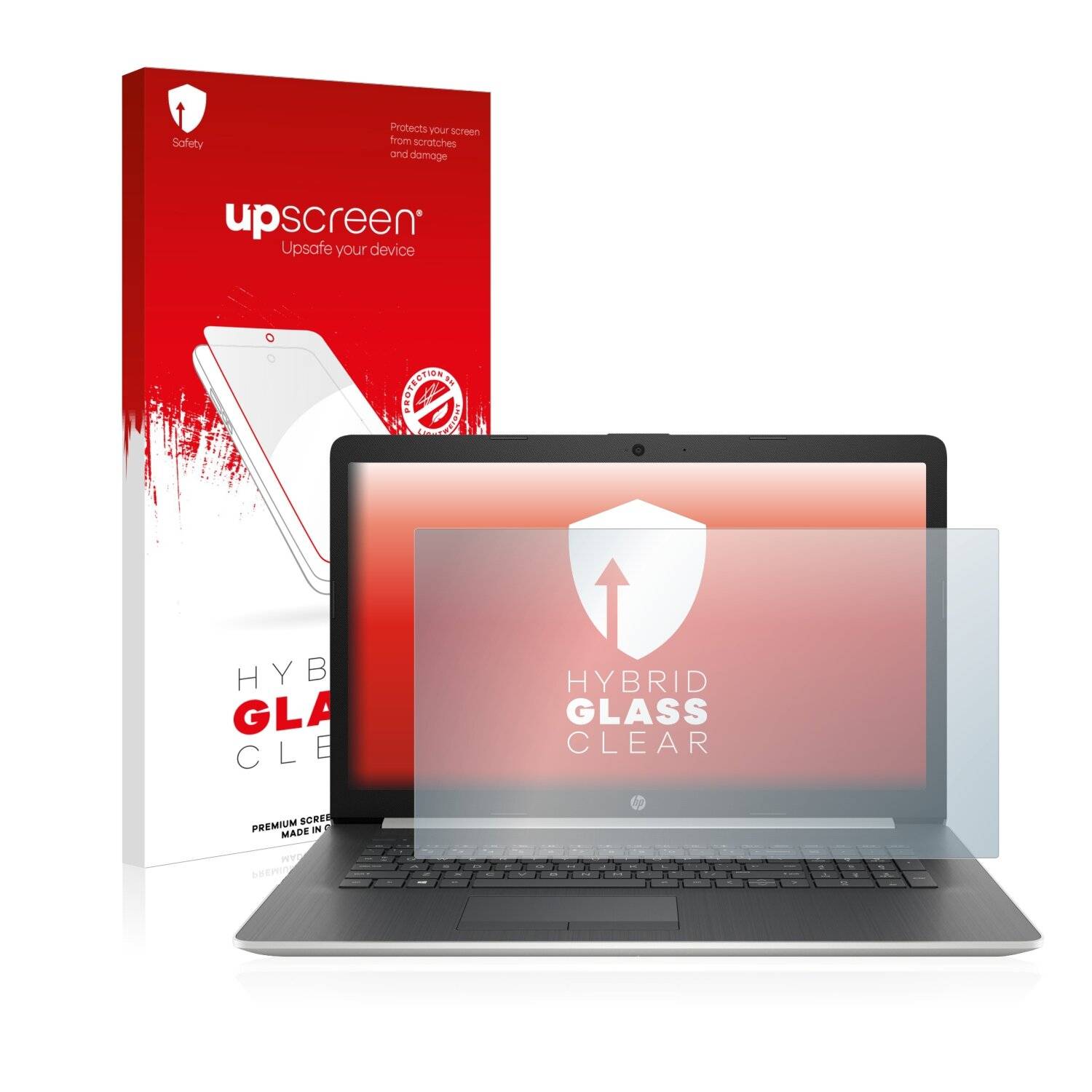 upscreen Hybrid Glass Clear Premium Schutzglas Folie für HP