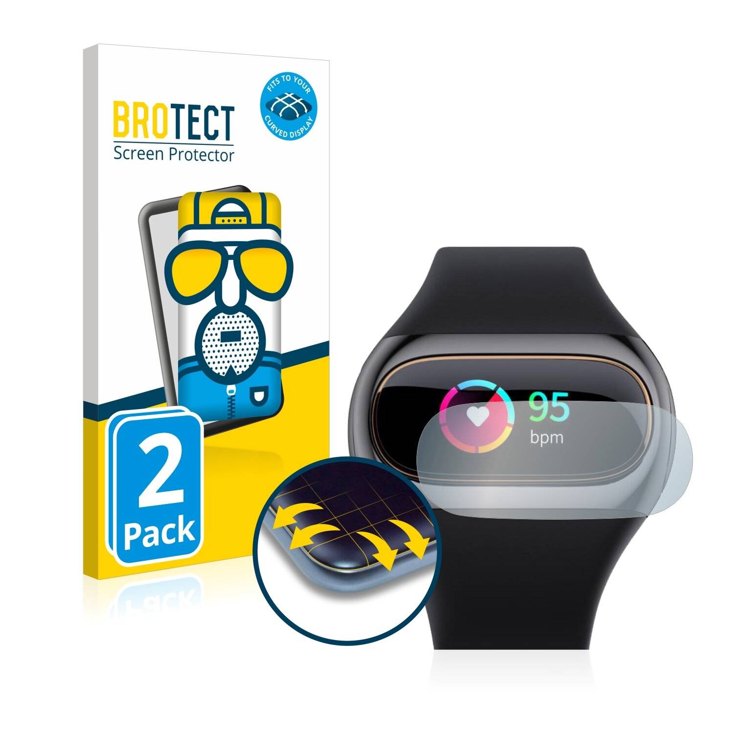 2x BROTECT Flex Matte Full-Cover Displayschutzfolie für Aipower