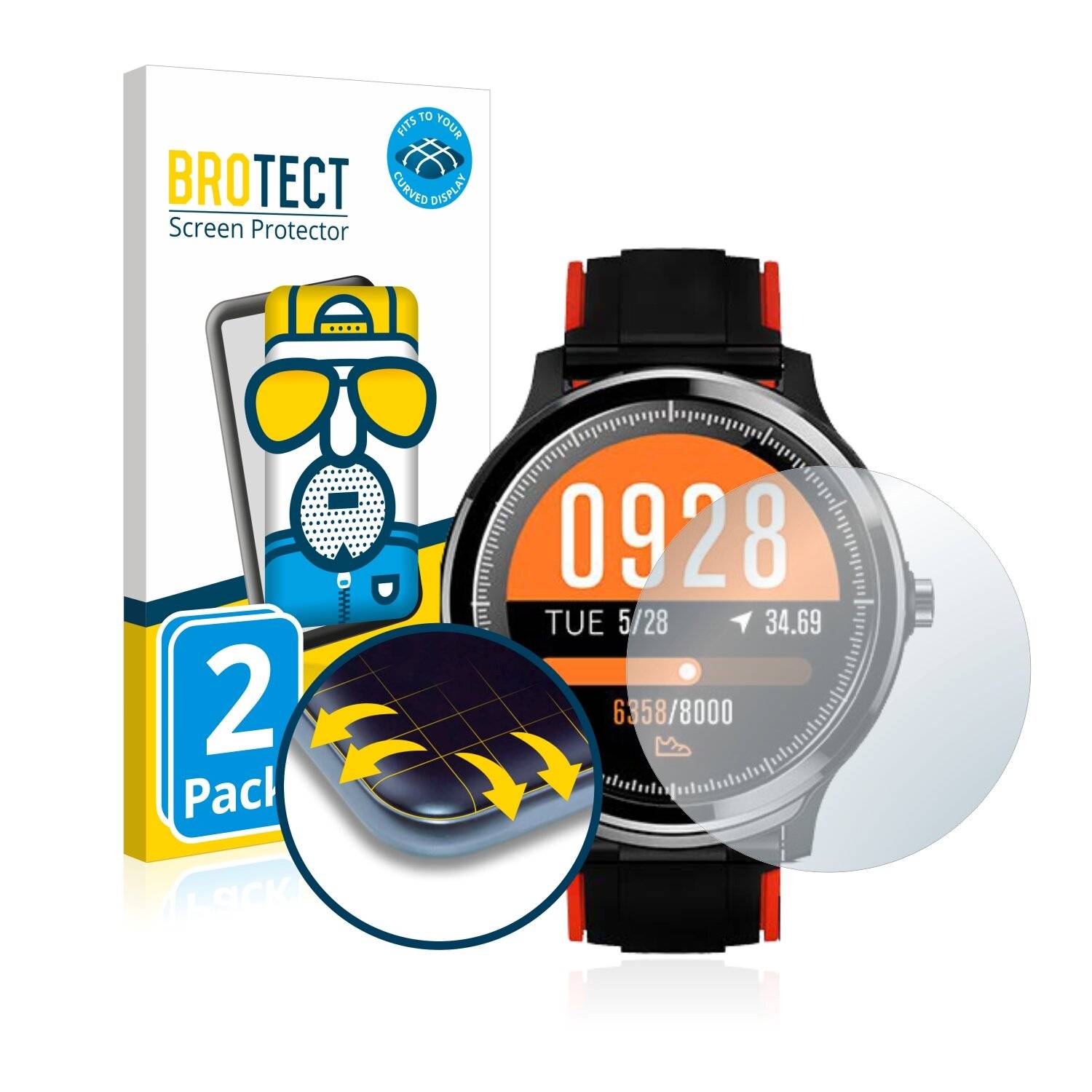 2x BROTECT Flex Matte Full-Cover Displayschutzfolie für Gokoo