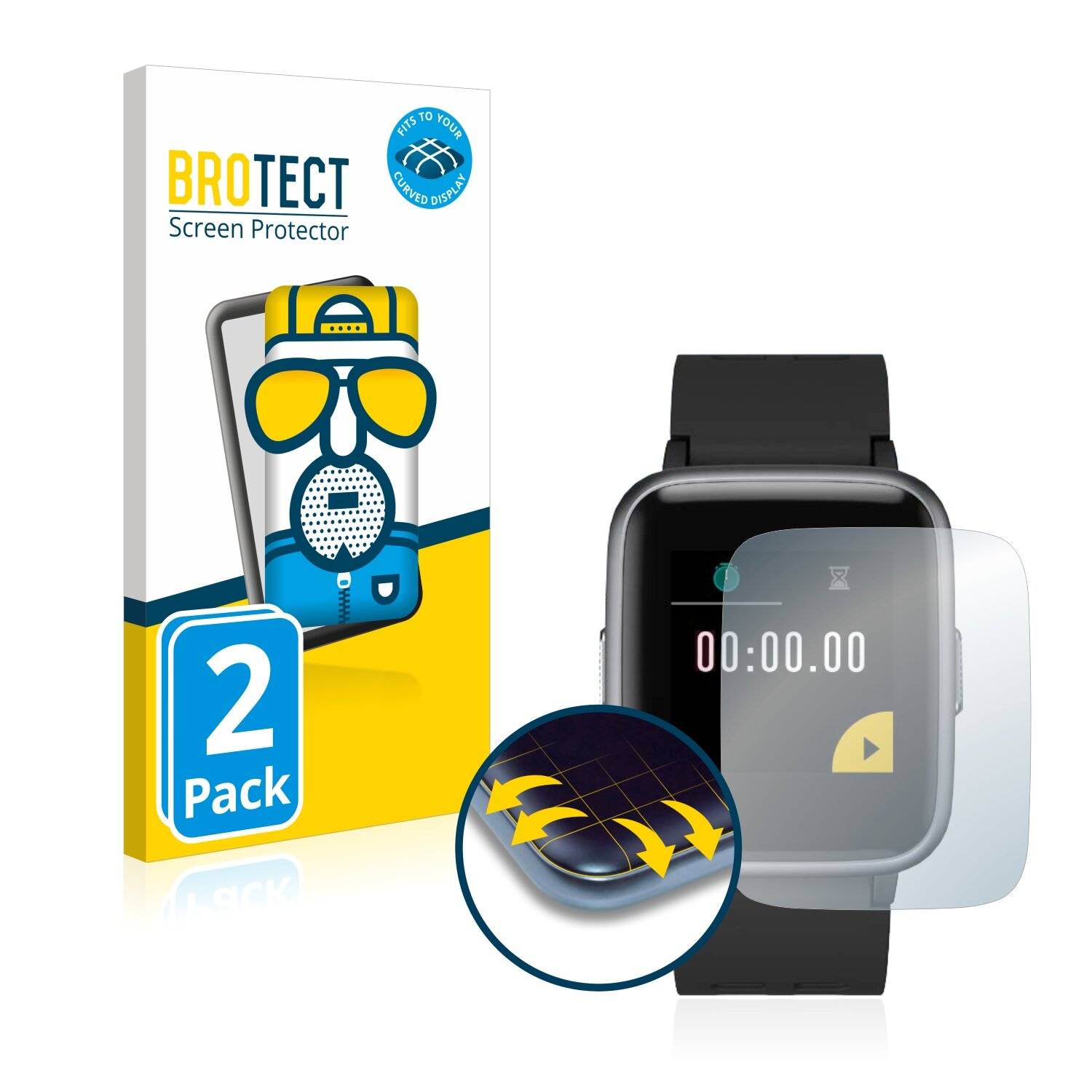 2x BROTECT Flex Matte Full-Cover Displayschutzfolie für ACME