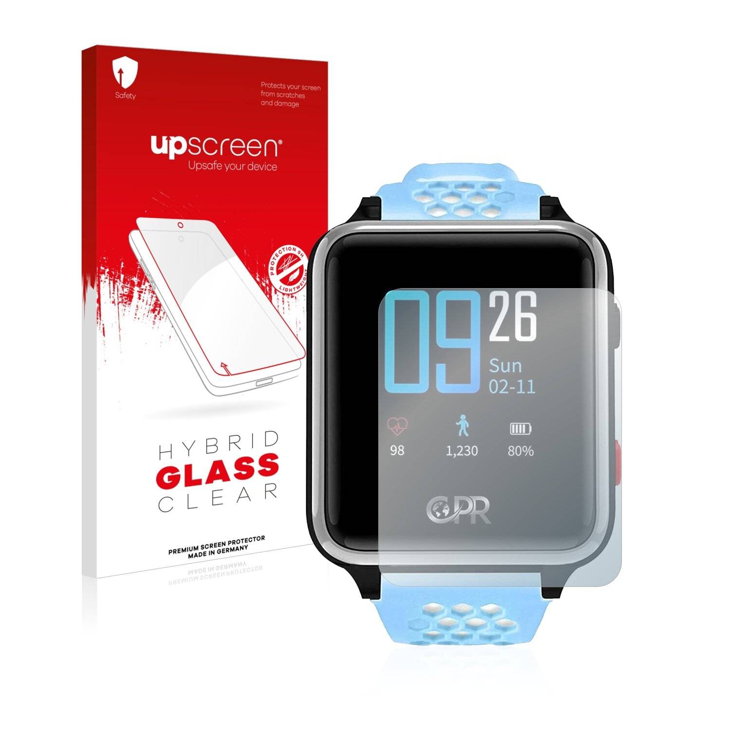 upscreen Hybrid Glass Clear Premium Schutzglas Folie für CPR Guardian
