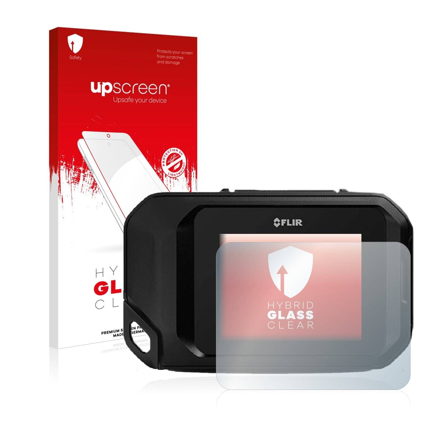 upscreen Hybrid Glass Clear Premium Schutzglas Folie für Flir