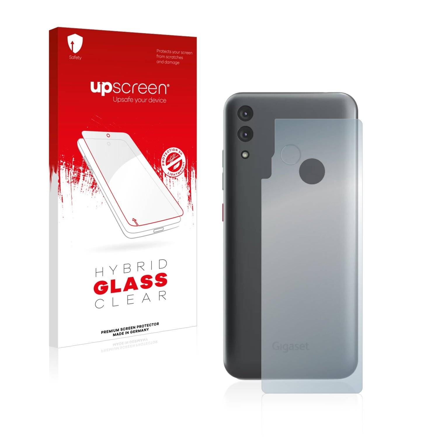 upscreen Hybrid Glass Clear Premium Schutzglas Folie für Gigaset GS3