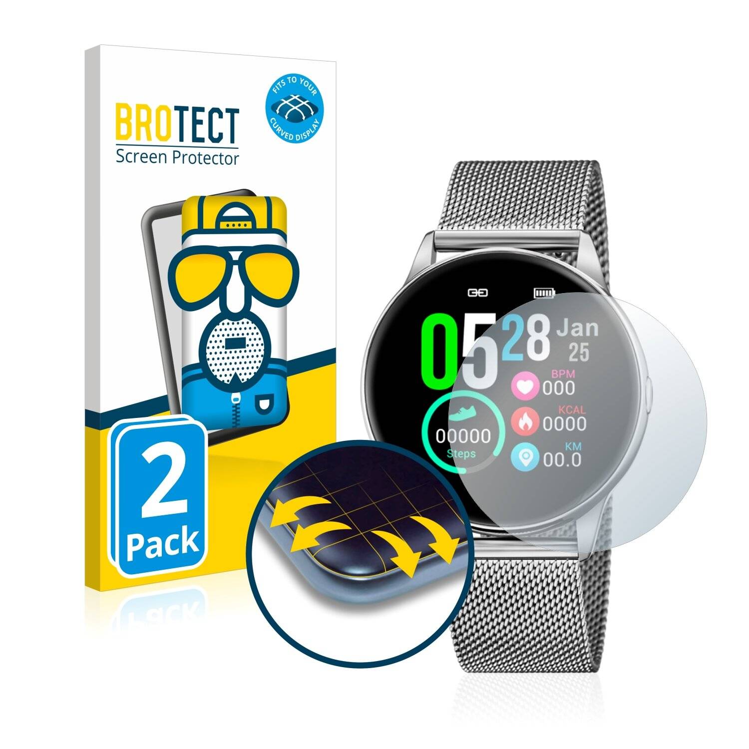 2x BROTECT Flex Matte Full-Cover Displayschutzfolie für Lotus Smartime