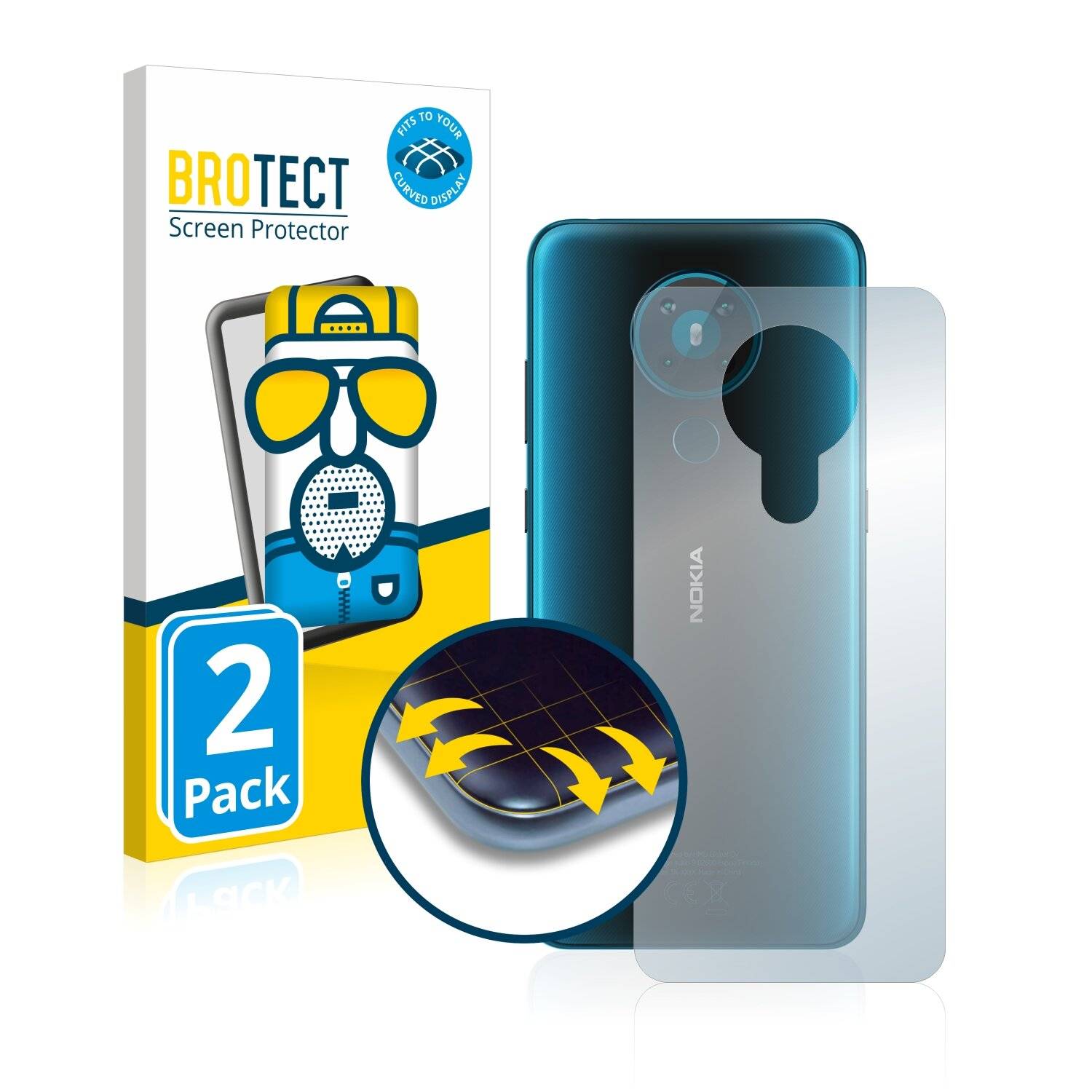 2x BROTECT Flex Matte Full-Cover Displayschutzfolie für Nokia 5.3