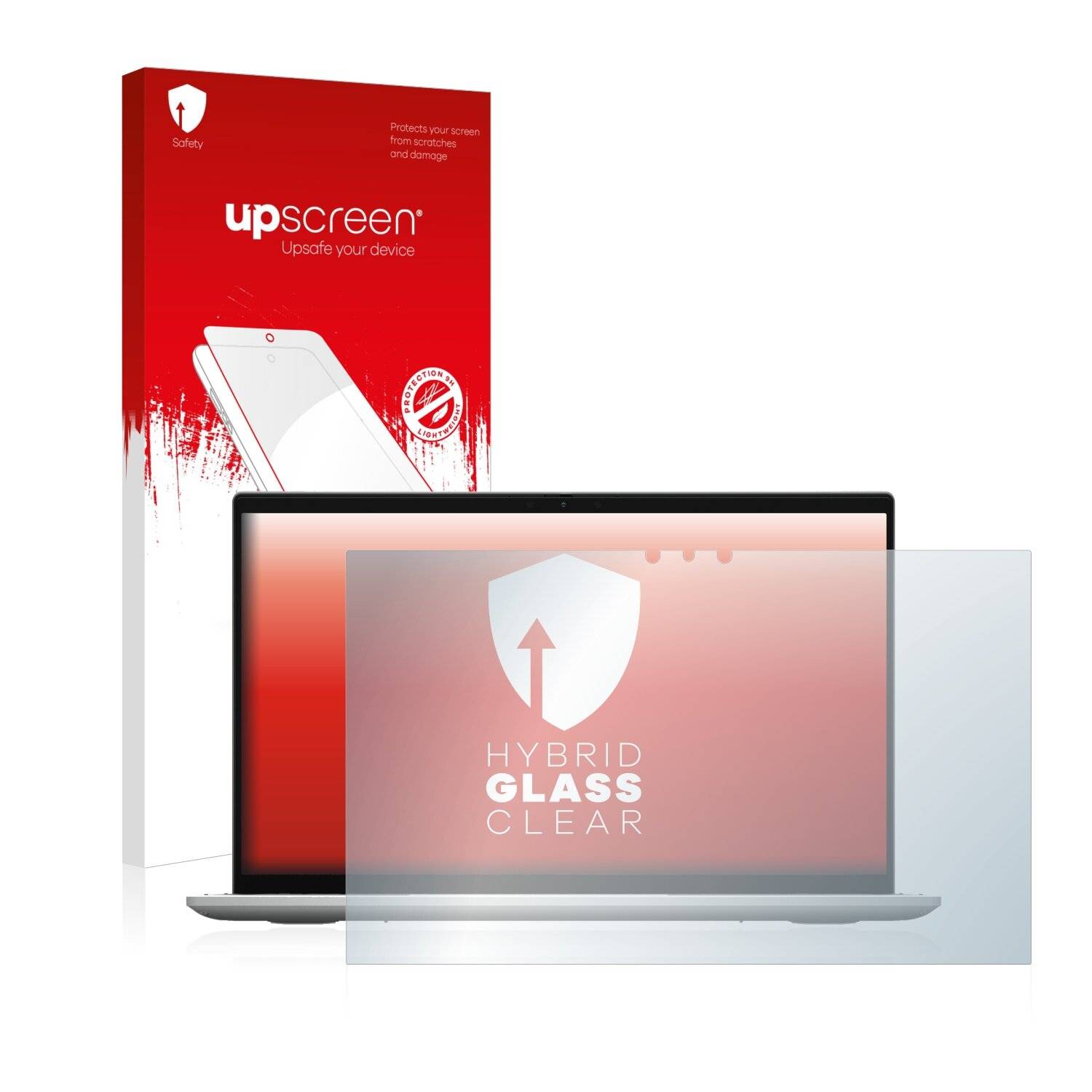 upscreen Hybrid Glass Clear Premium Schutzglas Folie für Dell Inspiron 13