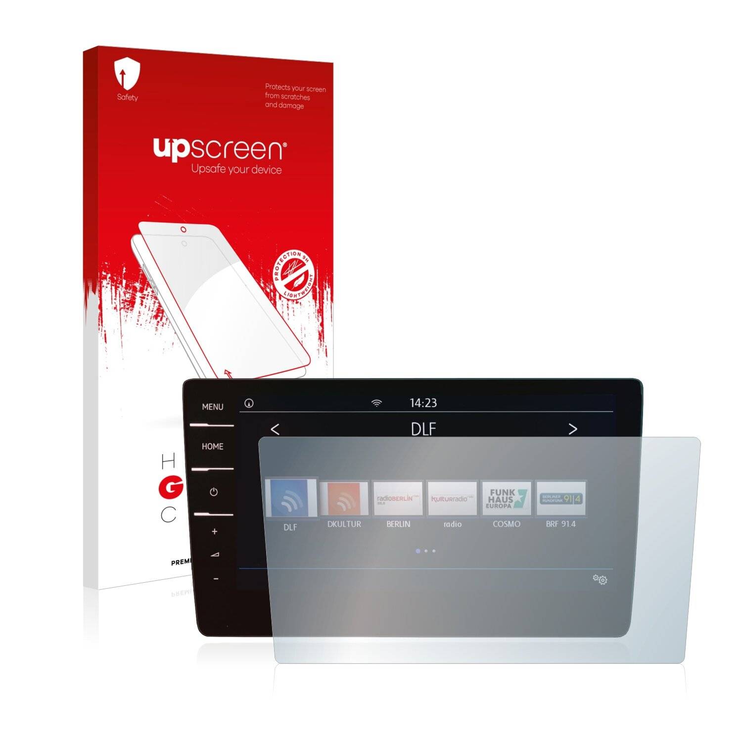 upscreen Hybrid Glass Clear Premium Schutzglas Folie für Volkswagen Arteon Shooting Brake TDI