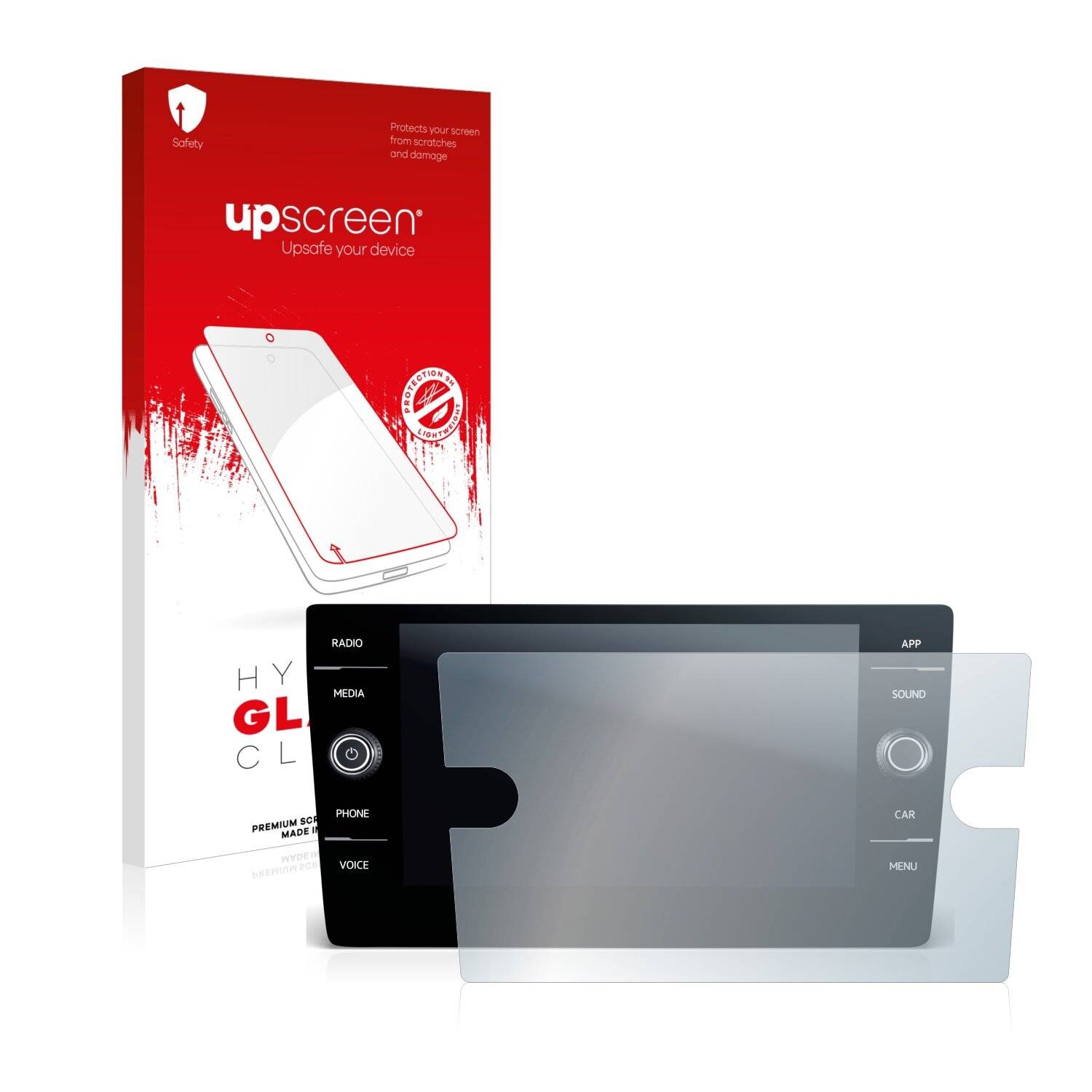 upscreen Hybrid Glass Clear Premium Schutzglas Folie für Volkswagen T-Roc United TSI 2020