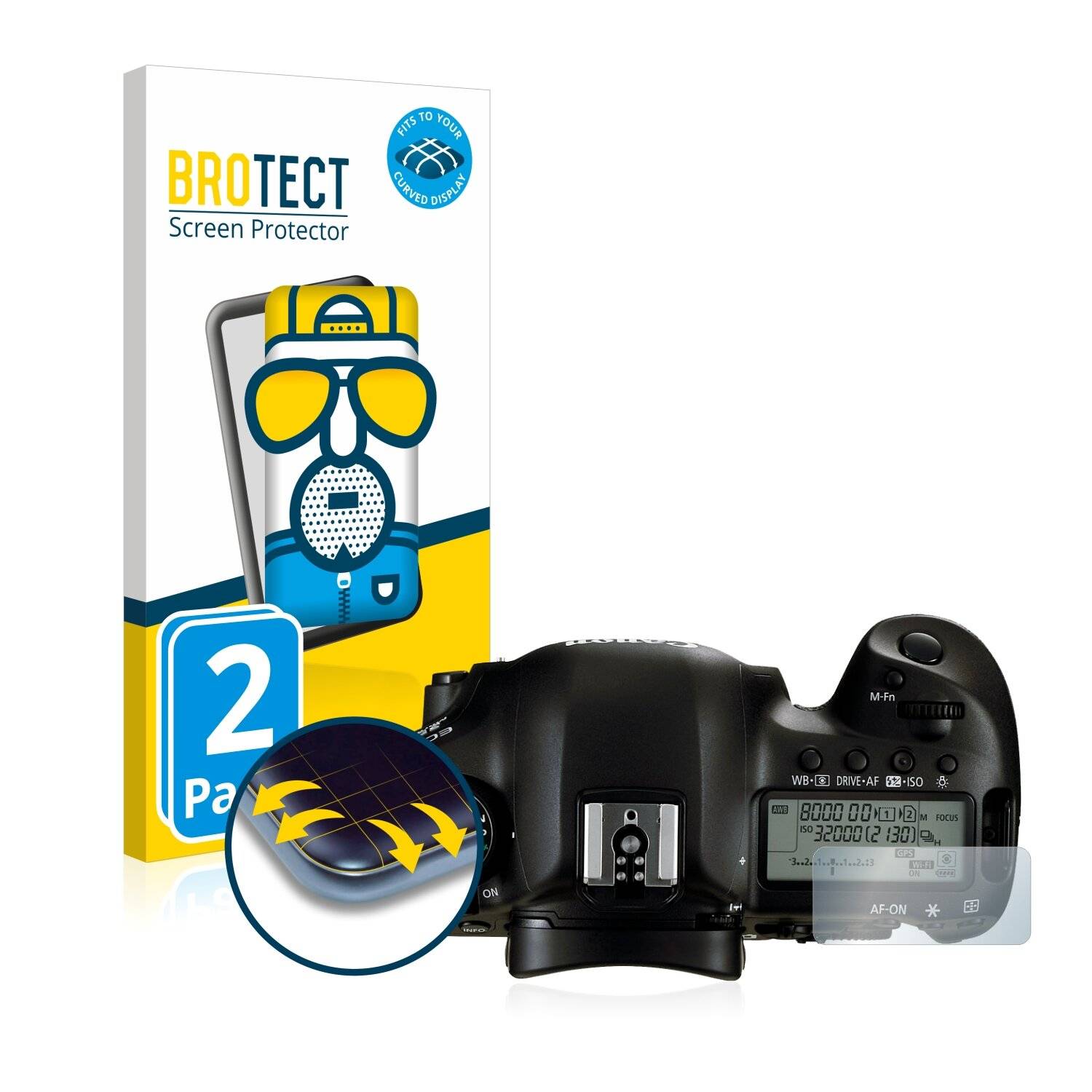 2x BROTECT Flex Matte Full-Cover Displayschutzfolie für Canon EOS 5D Mark IV