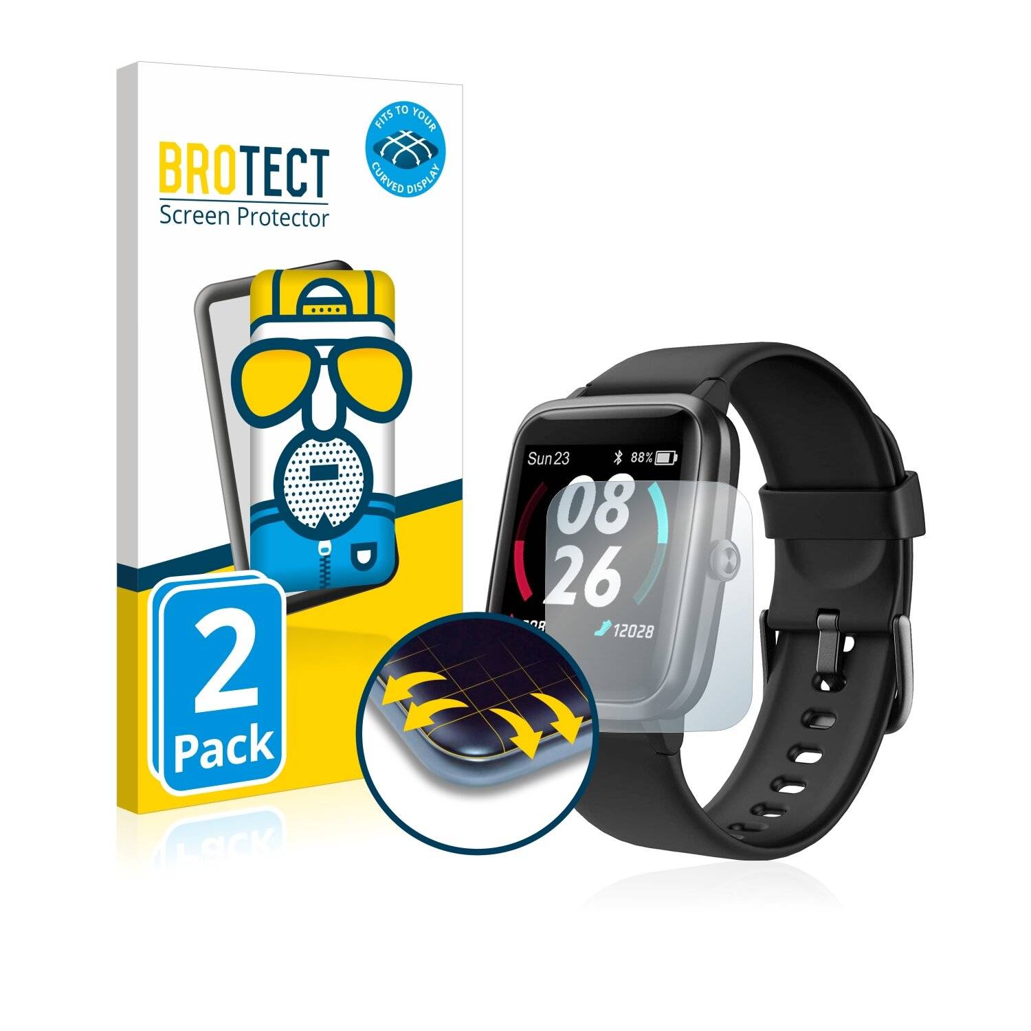 2x BROTECT Flex Matte Full-Cover Displayschutzfolie für Lifebee