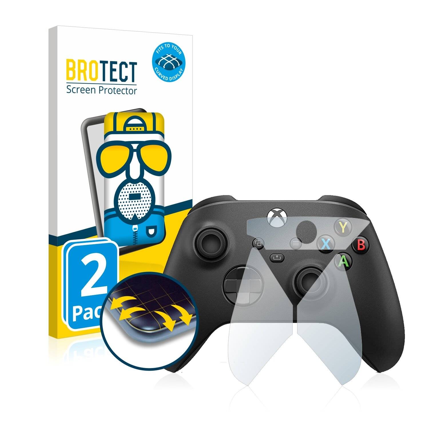 2x BROTECT Flex Matte Full-Cover Displayschutzfolie für Microsoft Xbox Series X Scarlett