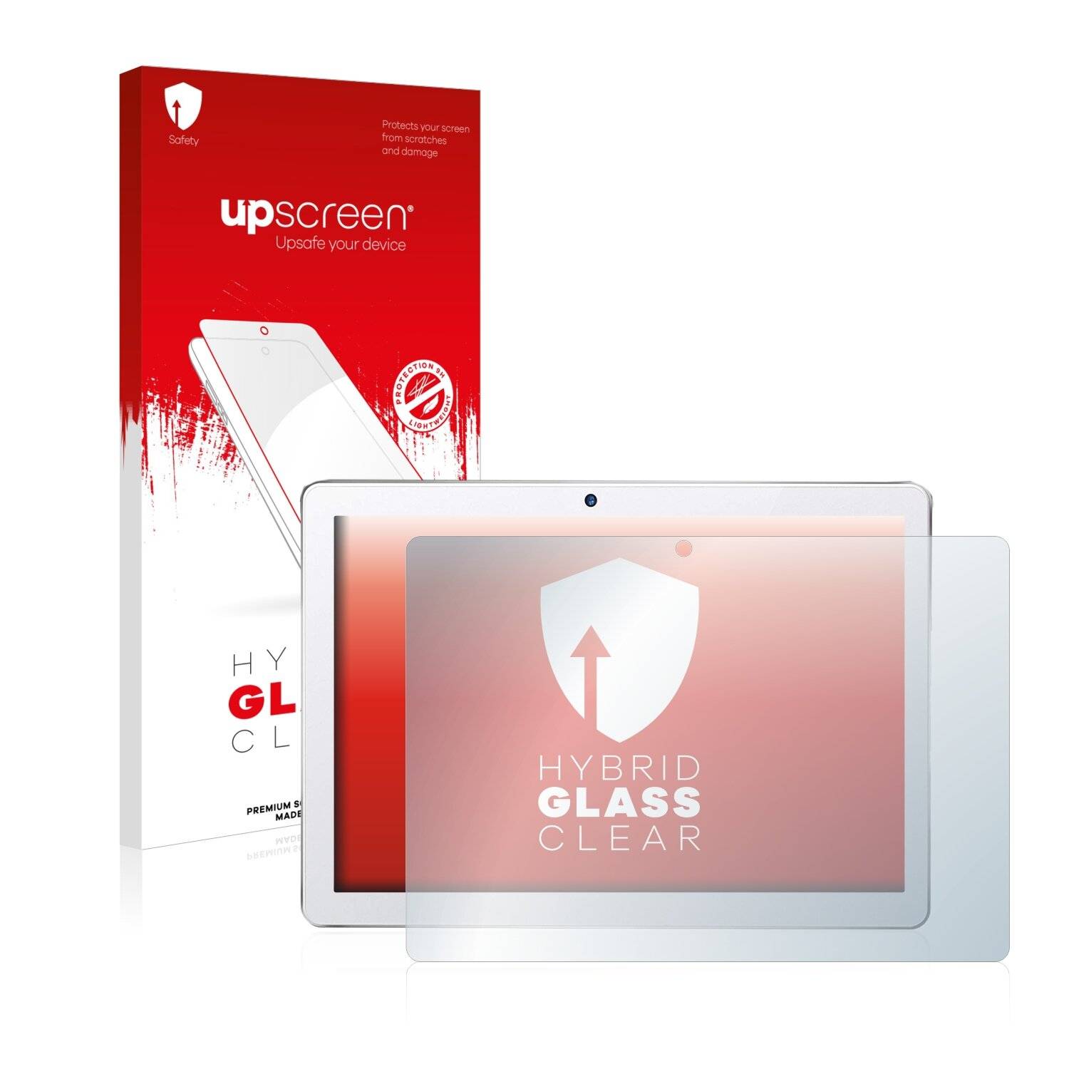 upscreen Hybrid Glass Clear Premium Schutzglas Folie für Dragon Touch K10