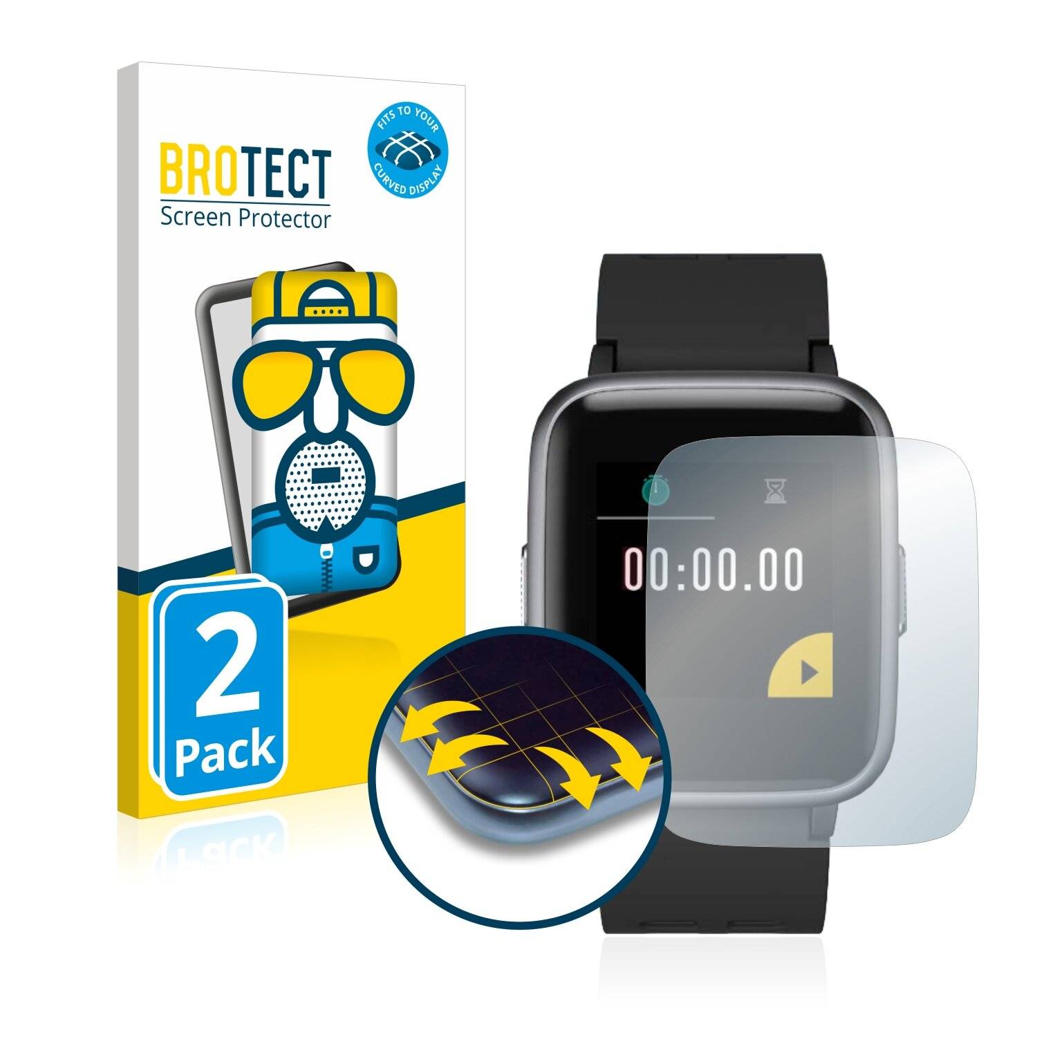 2x BROTECT Flex Matte Full-Cover Displayschutzfolie für Chereeki