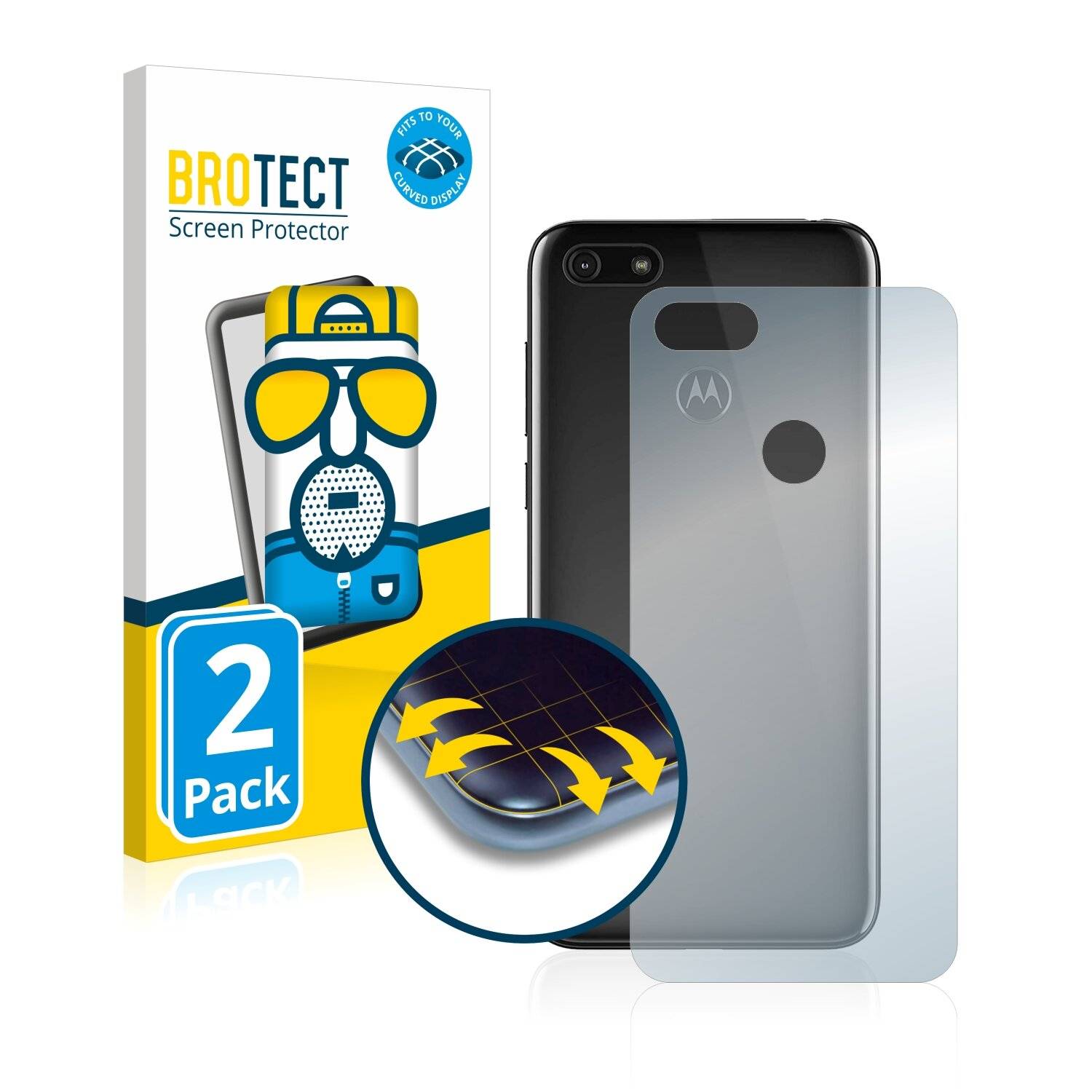 2x BROTECT Flex Matte Full-Cover Displayschutzfolie für Motorola Moto E6 Play