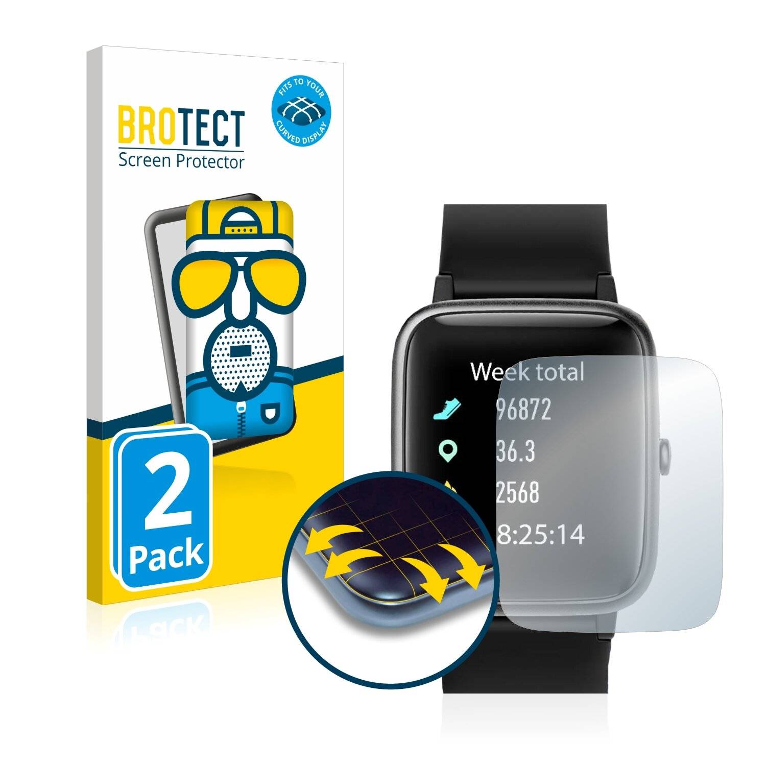 2x BROTECT Flex Matte Full-Cover Displayschutzfolie für Fkant
