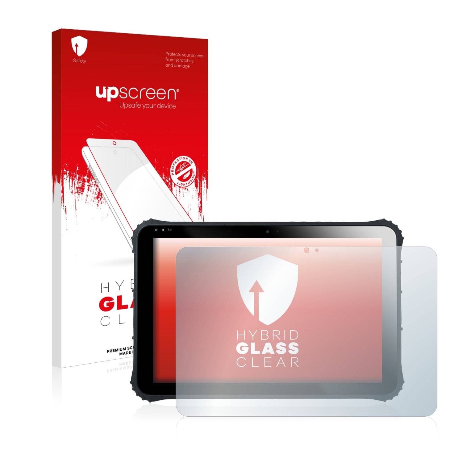 upscreen Hybrid Glass Clear Premium Schutzglas Folie für Pokini Tab