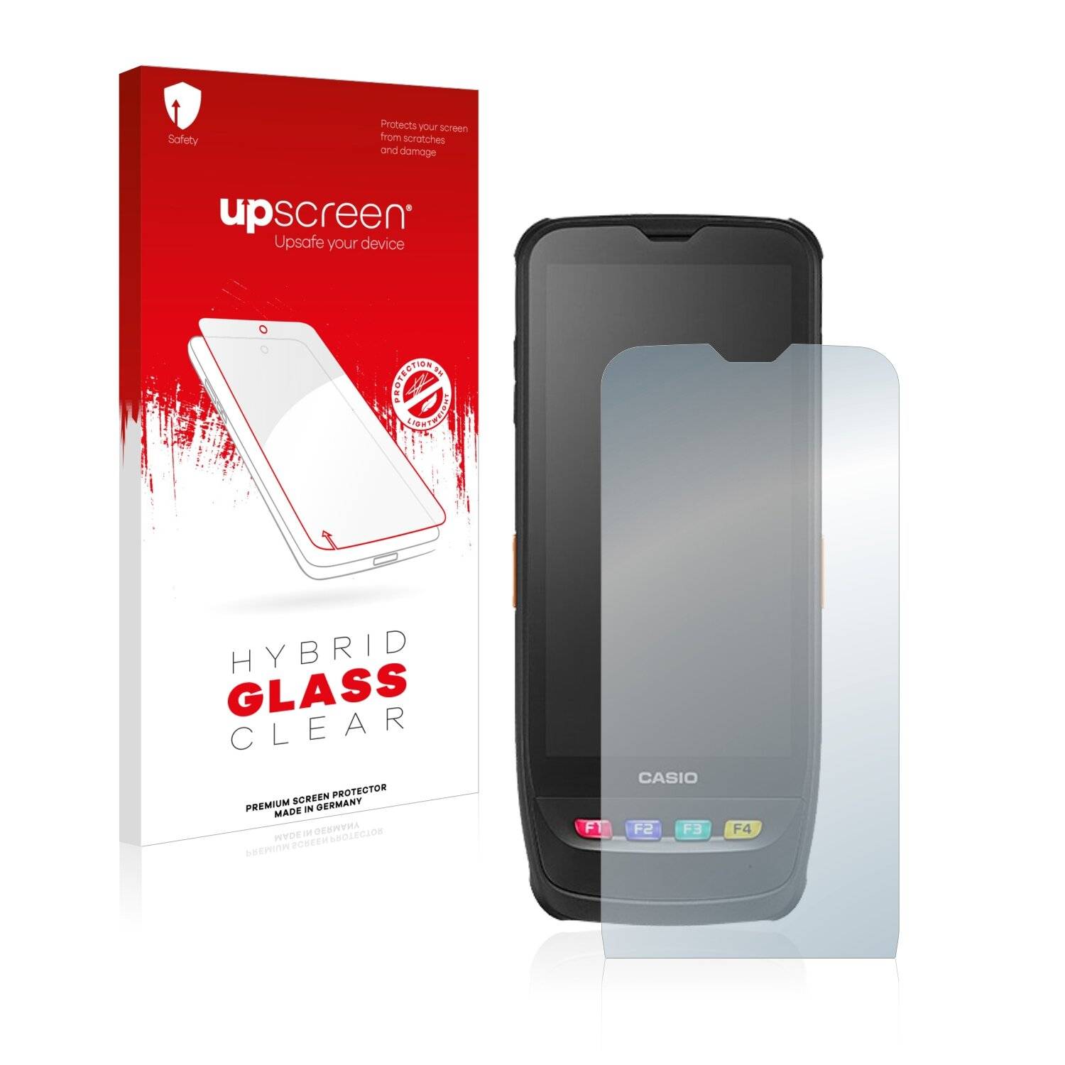 upscreen Hybrid Glass Clear Premium Schutzglas Folie für Casio