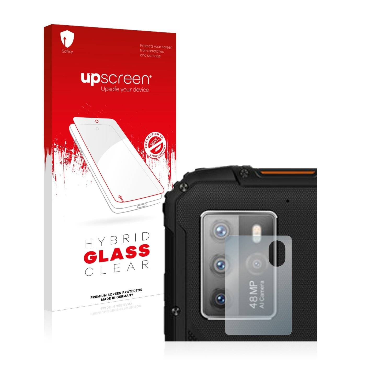 upscreen Hybrid Glass Clear Premium Schutzglas Folie für Oukitel WP10 5G (NUR
