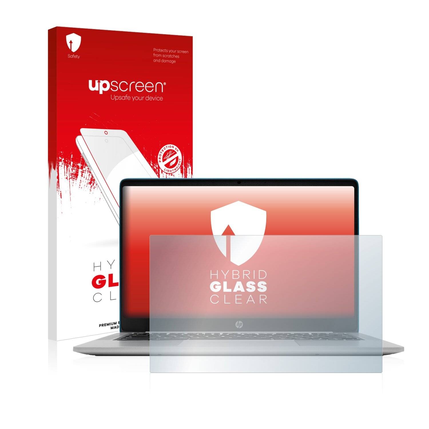 upscreen Hybrid Glass Clear Premium Schutzglas Folie für HP Chromebook