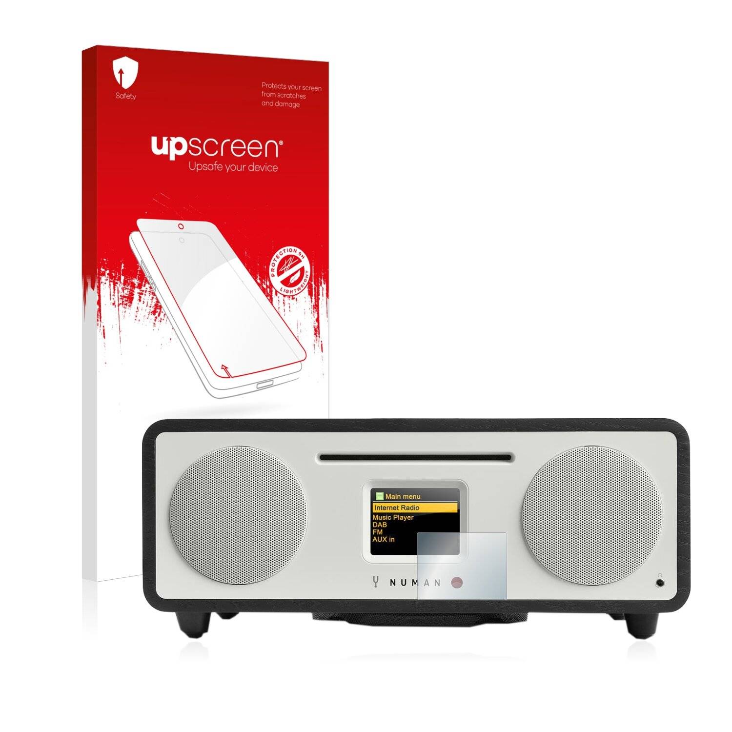 upscreen Hybrid Glass Clear Premium Schutzglas Folie für Numan Two
