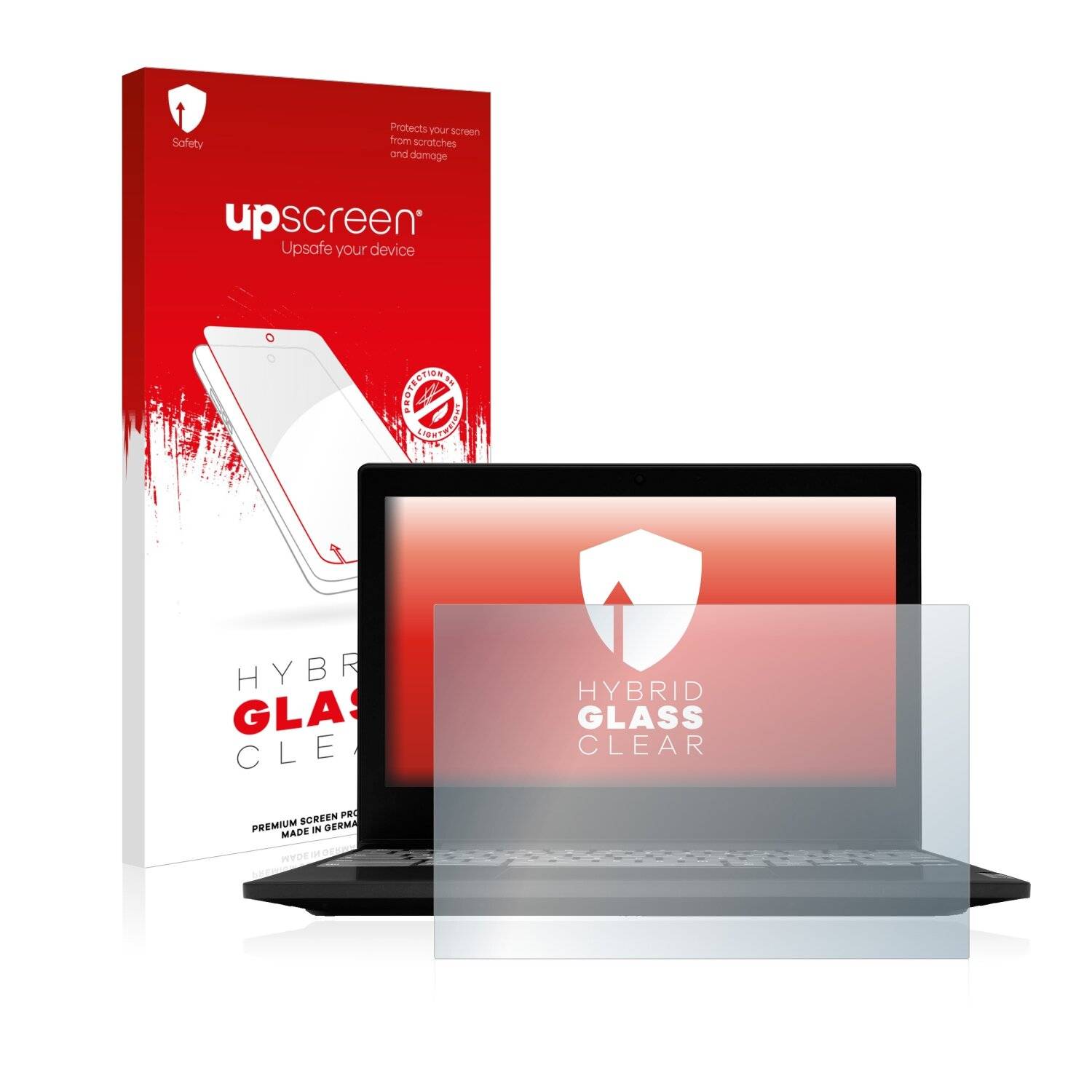 upscreen Hybrid Glass Clear Premium Schutzglas Folie für Lenovo Chromebook Flex 3
