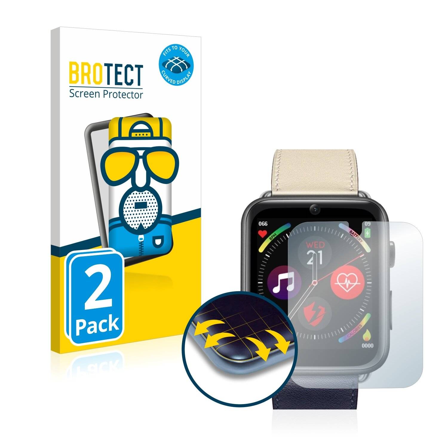 2x BROTECT Flex Matte Full-Cover Displayschutzfolie für Lemfo