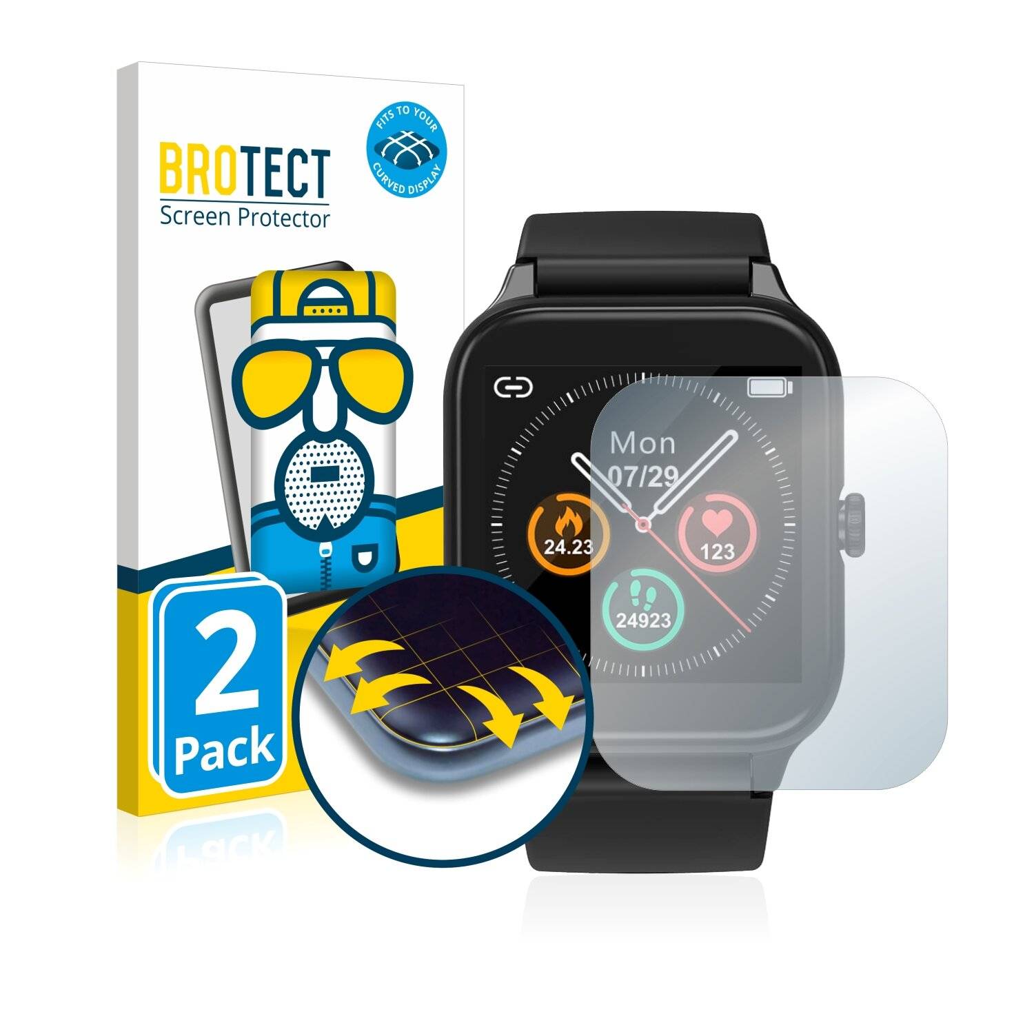 2x BROTECT Flex Matte Full-Cover Displayschutzfolie für Blackview R3