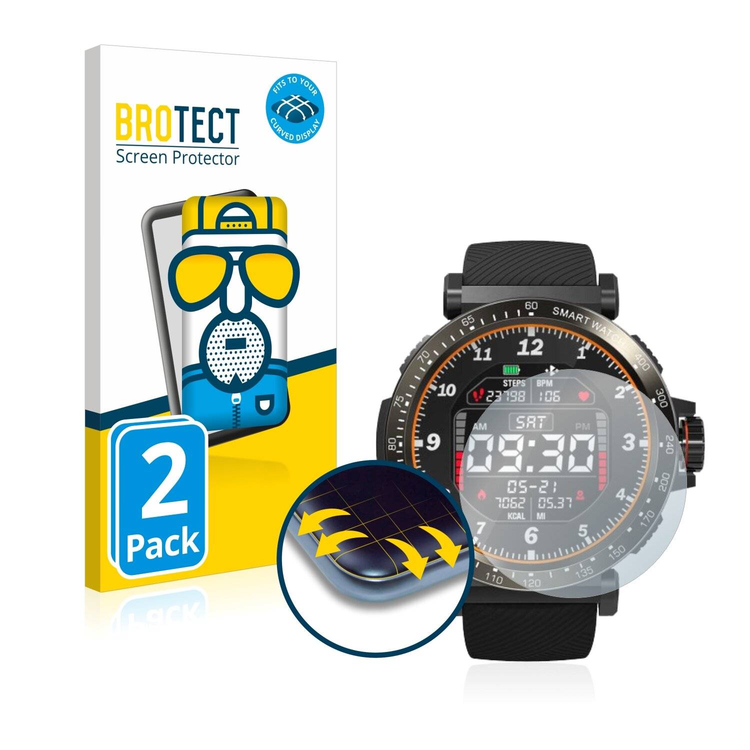 2x BROTECT Flex Matte Full-Cover Displayschutzfolie für BlitzWolf