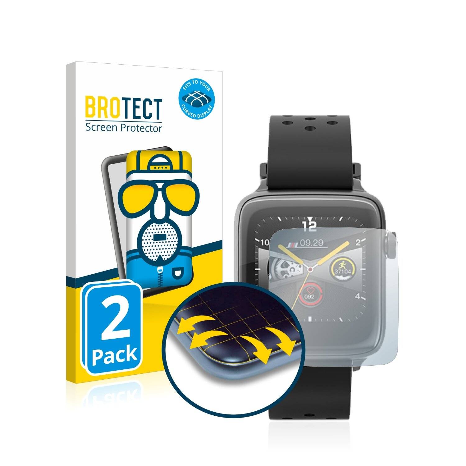 2x BROTECT Flex Matte Full-Cover Displayschutzfolie für BlitzWolf HL1