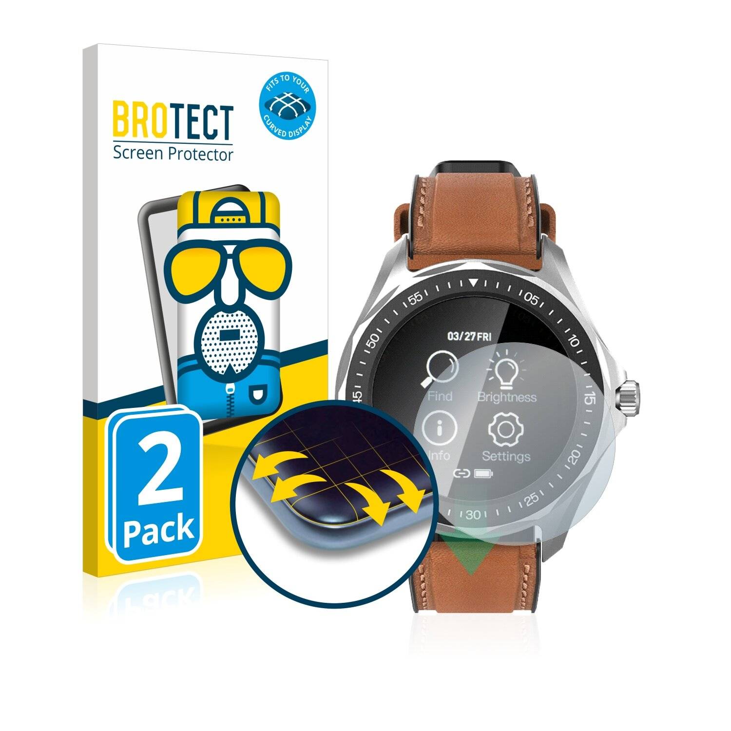 2x BROTECT Flex Matte Full-Cover Displayschutzfolie für BlitzWolf