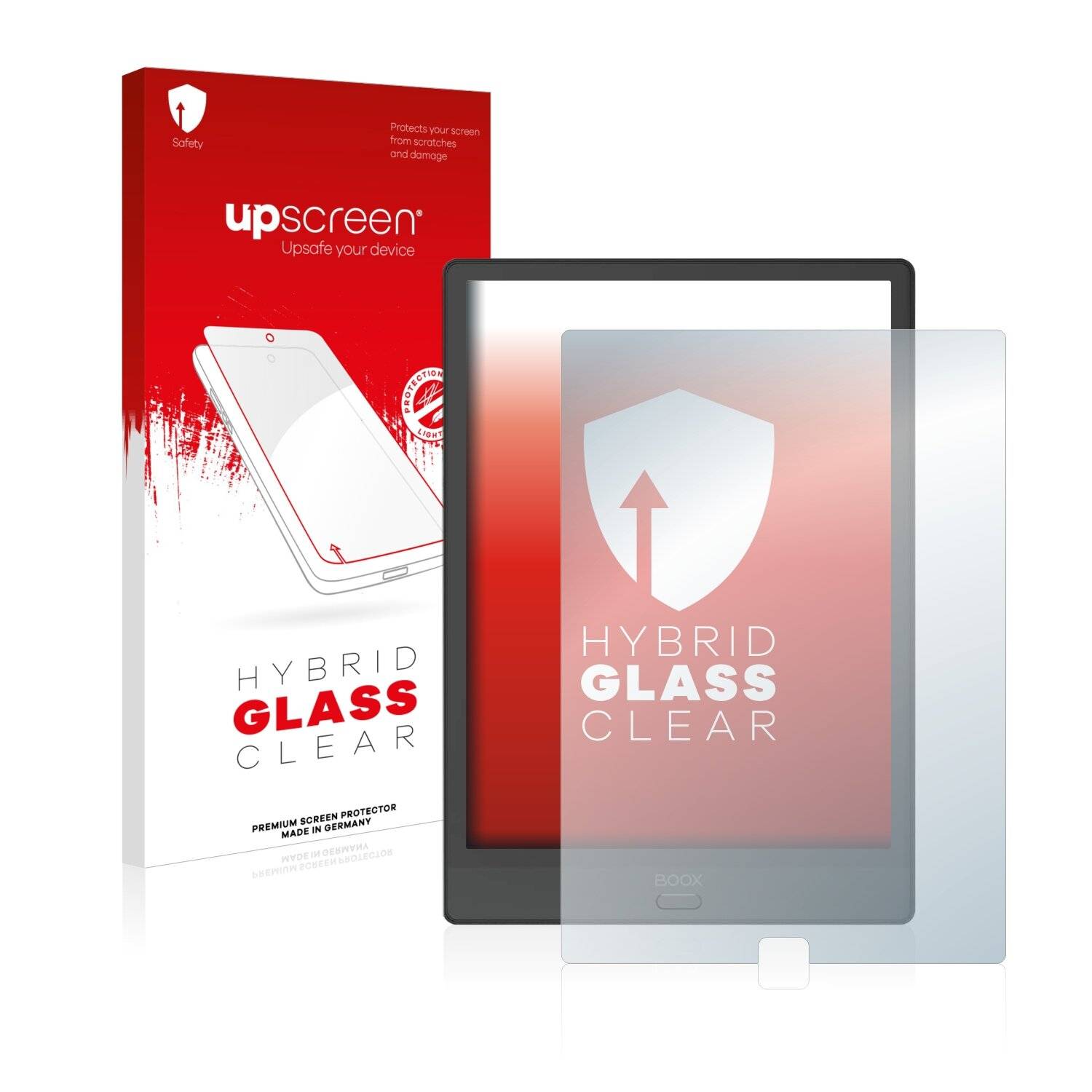 upscreen Hybrid Glass Clear Premium Schutzglas Folie für Onyx Boox Note