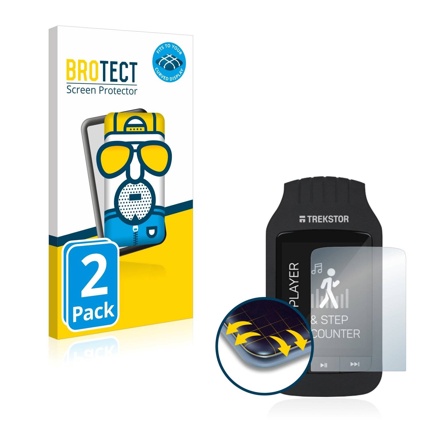 2x BROTECT Flex Matte Full-Cover Displayschutzfolie für TrekStor i.Beat Jump