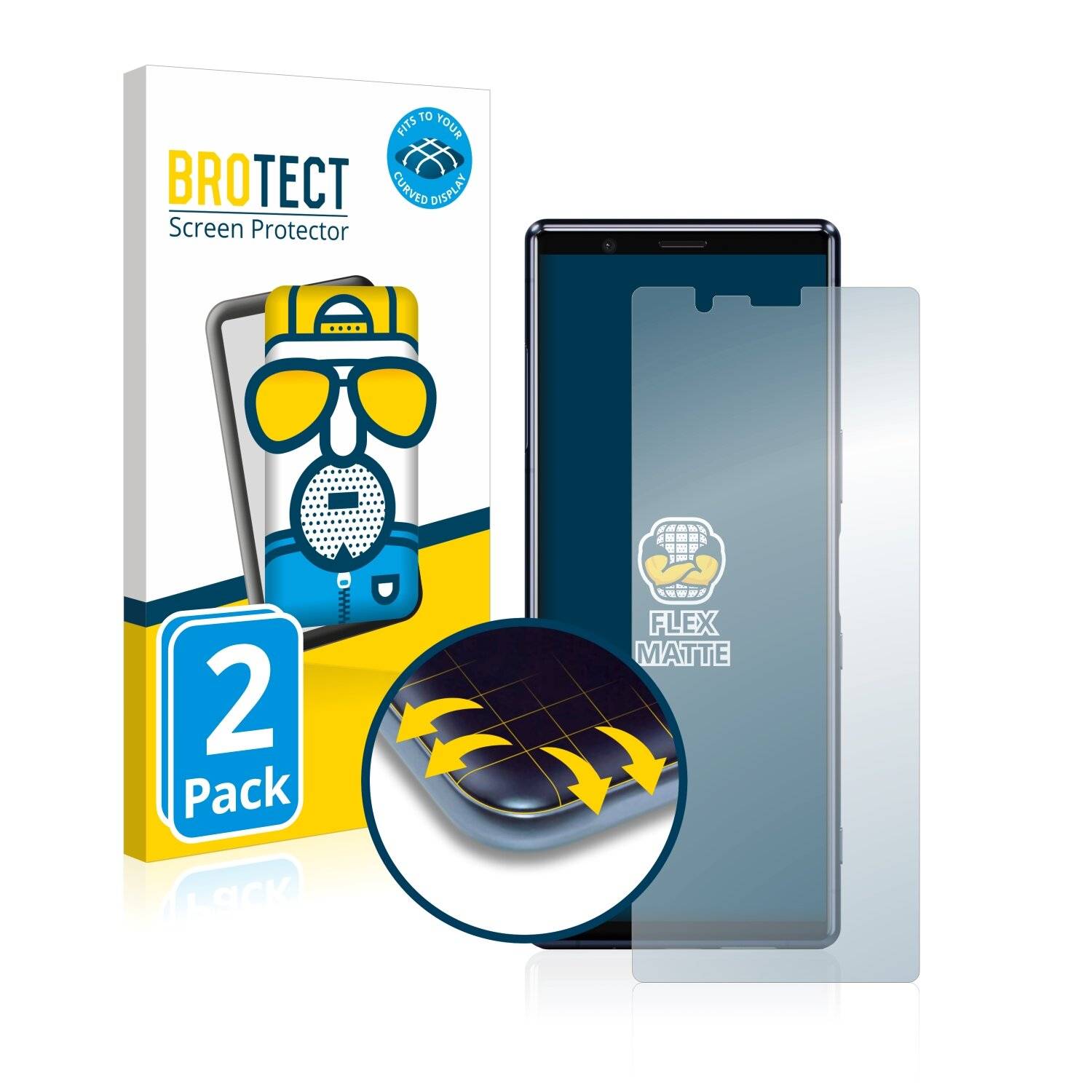 2x BROTECT Flex Matte Full-Cover Displayschutzfolie für Sony Xperia