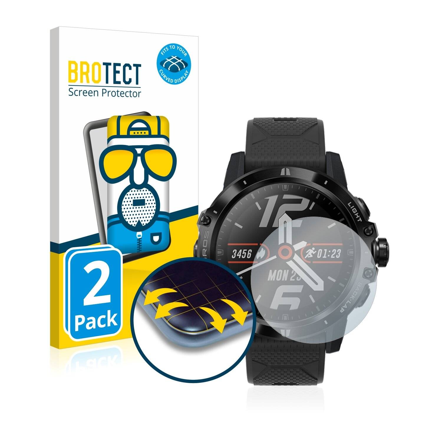 2x BROTECT Flex Matte Full-Cover Displayschutzfolie für Coros