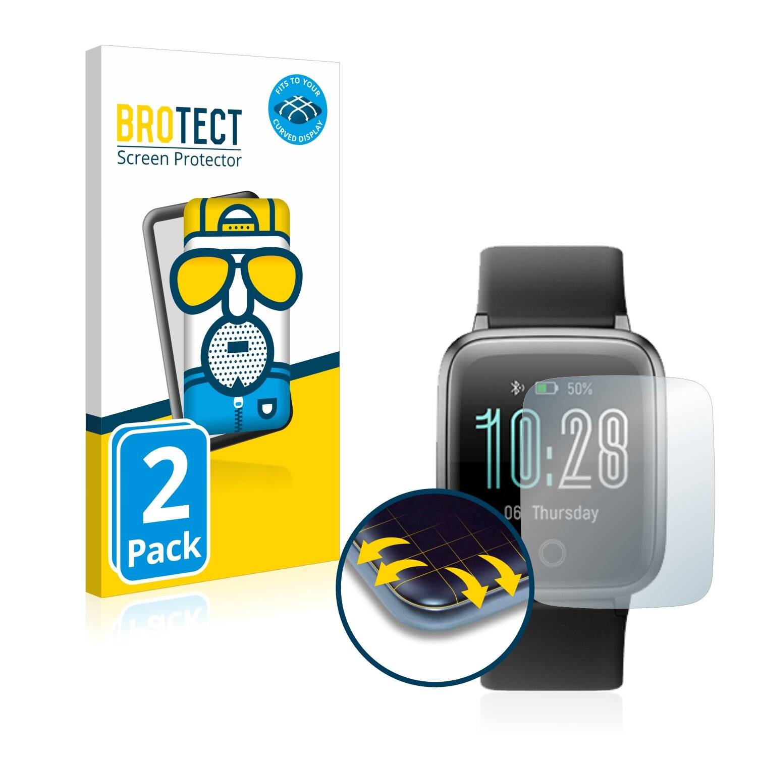 2x BROTECT Flex Matte Full-Cover Displayschutzfolie für Willful