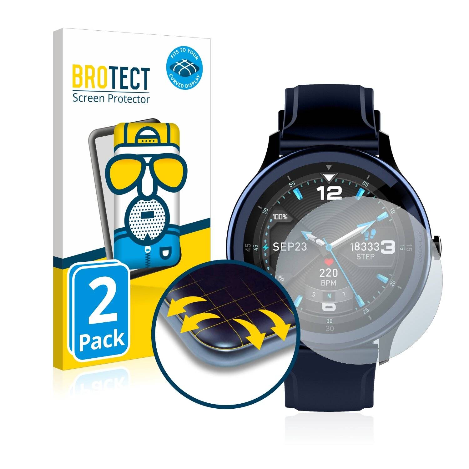2x BROTECT Flex Matte Full-Cover Displayschutzfolie für Coulax