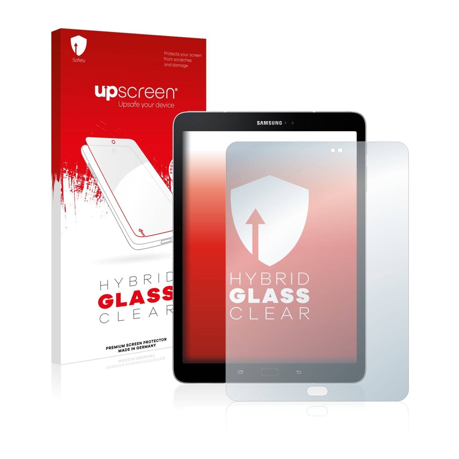 upscreen Hybrid Glass Clear Premium Schutzglas Folie für Samsung Galaxy Tab